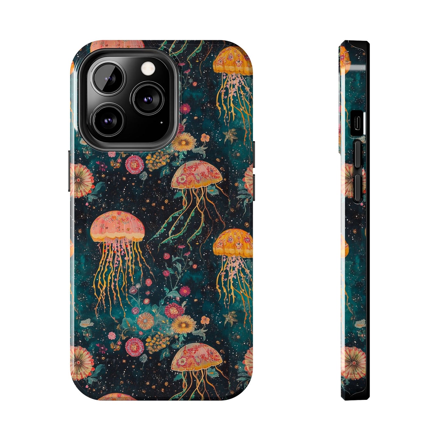 Under the Sea | Jellyfish Phone Cases, Floral Ocean Design, Sea Creature Protective Cover, Unique Tech Accessories, Underwater Theme Gifts, Tough Phone