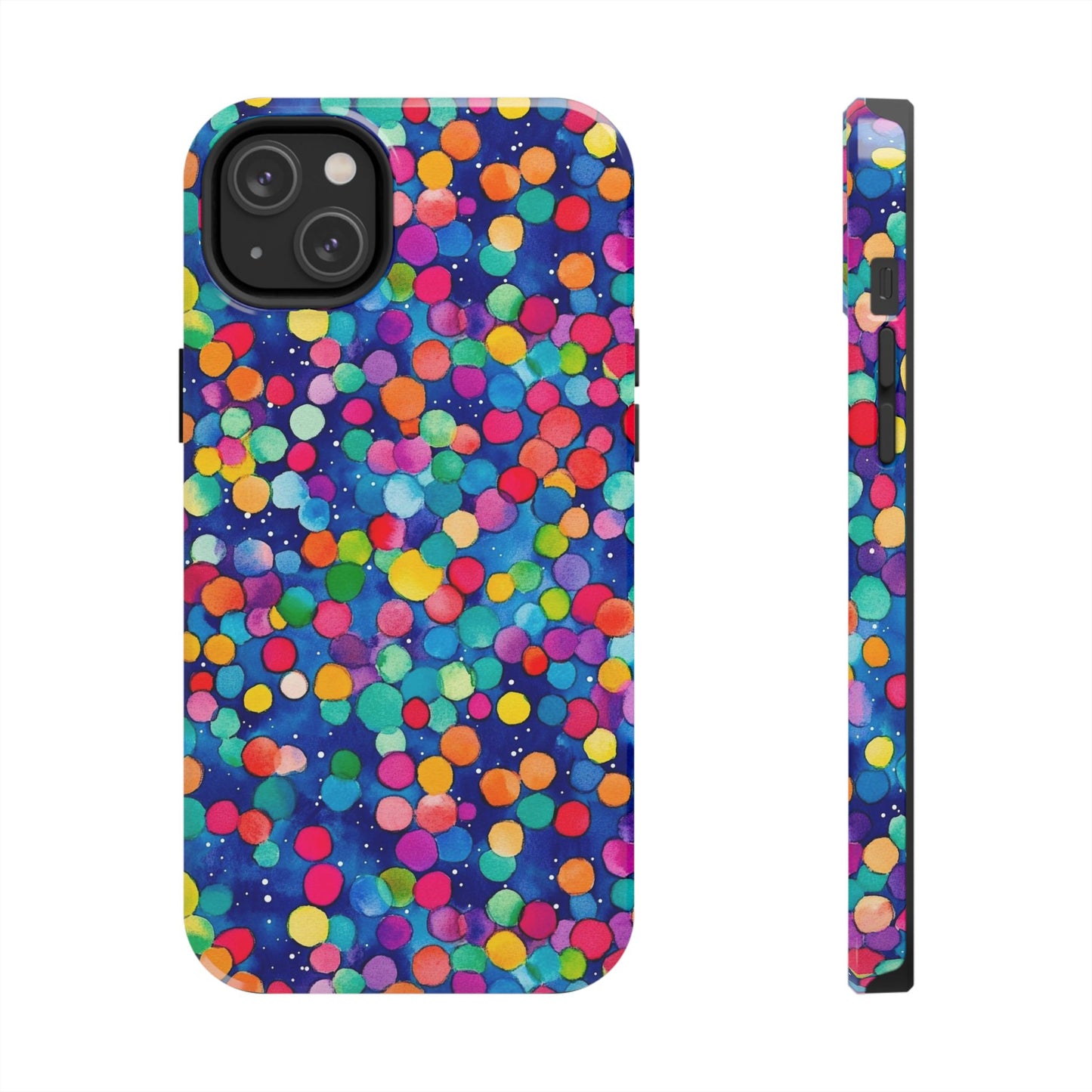 Trendy Spots | Colorful Blues Polka Dots Phone Case
