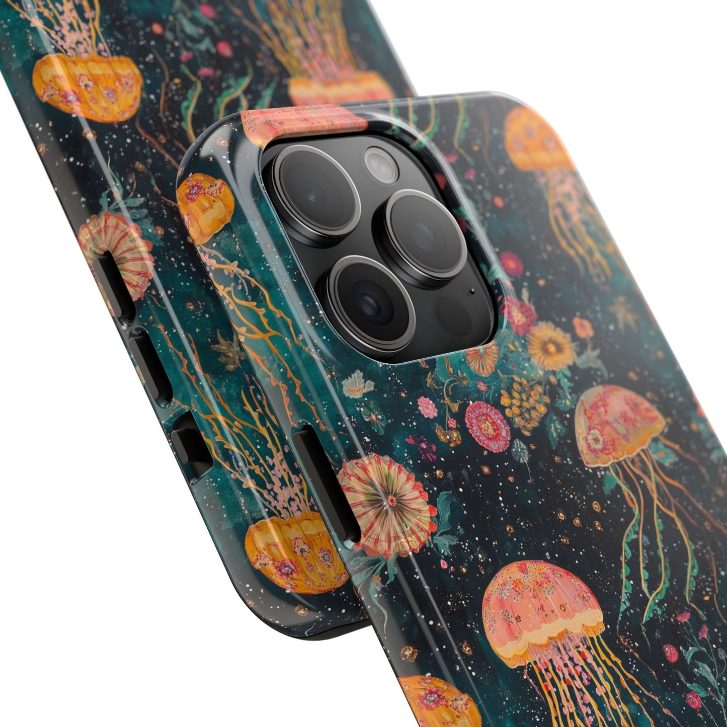 Under the Sea | Jellyfish Phone Cases, Floral Ocean Design, Sea Creature Protective Cover, Unique Tech Accessories, Underwater Theme Gifts, Tough Phone