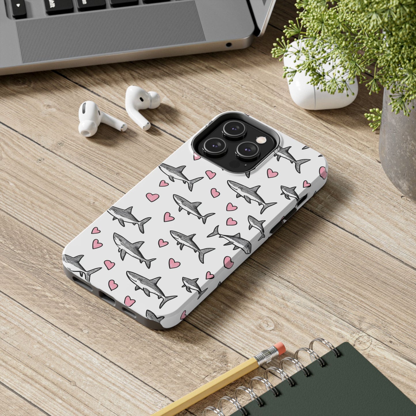 Animal Instinct | Shark Love Tough Phone Case