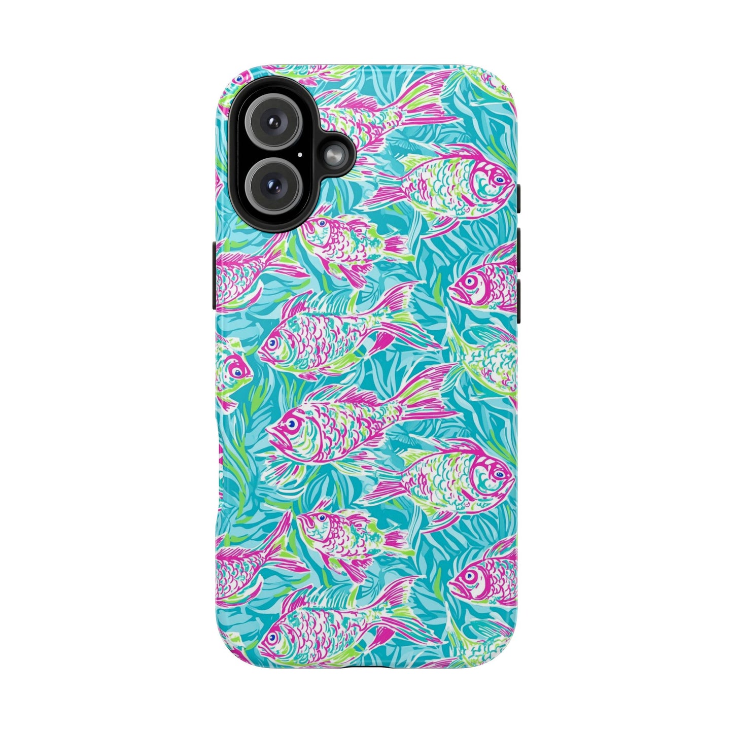 Under the Sea | Colorful Fish Design, Hot Pink Blue Green, Fishing Gifts, Ocean Lover, Marine Life Accessories, Protective Cover