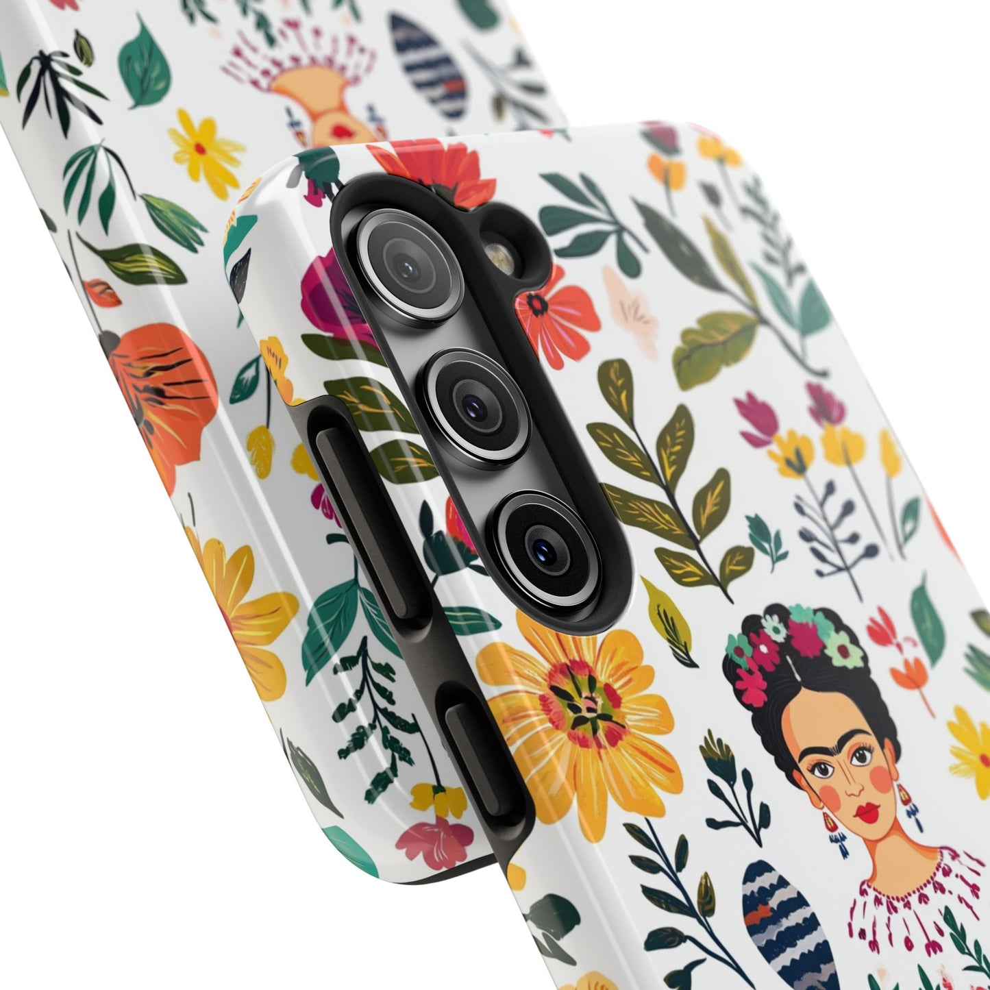 Frida Collection | Frida Kahlo Among Flowers, Colorful Mexican Inspired, Tough Phone Cases, Protective Cell Phone Cover, Hard Shell Phone