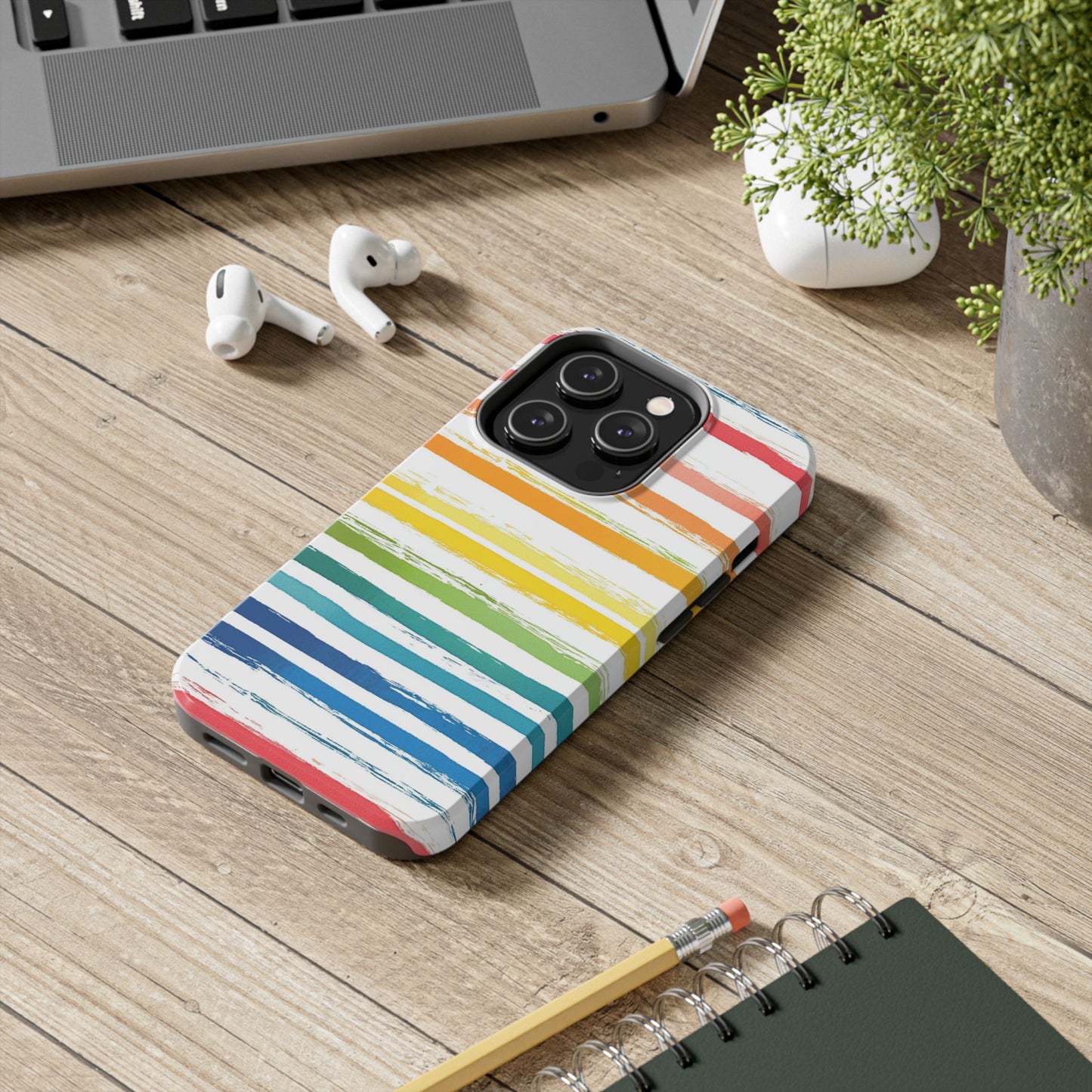 Vibrant Lines | Rainbow Stripes Phone Case