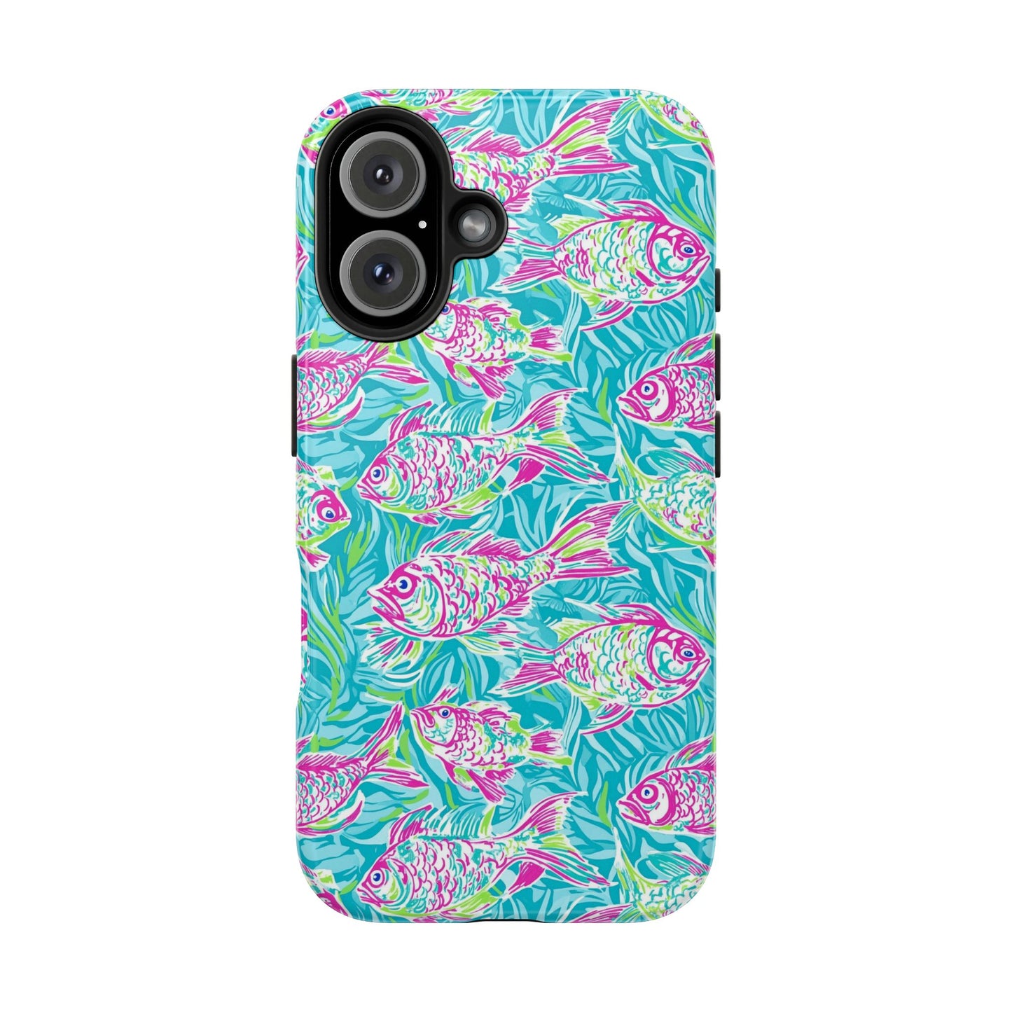 Under the Sea | Colorful Fish Design, Hot Pink Blue Green, Fishing Gifts, Ocean Lover, Marine Life Accessories, Protective Cover