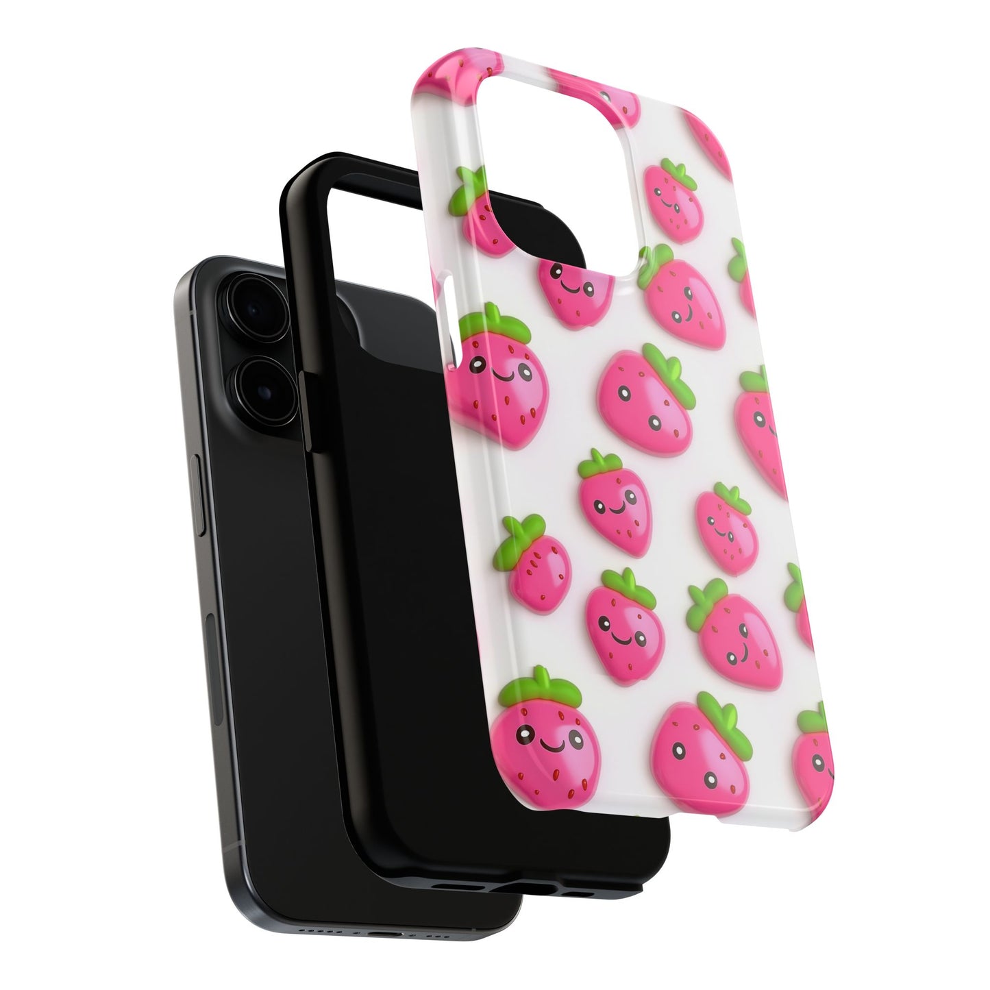 Quirky Chic | Smiling Strawberries Tough Phone Case