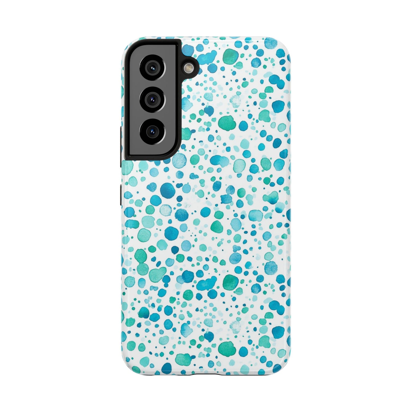 Trendy Spots | Aqua Watercolor Polka Dots Phone Case
