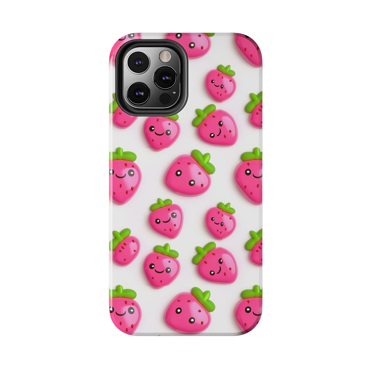Quirky Chic | Smiling Strawberries Tough Phone Case