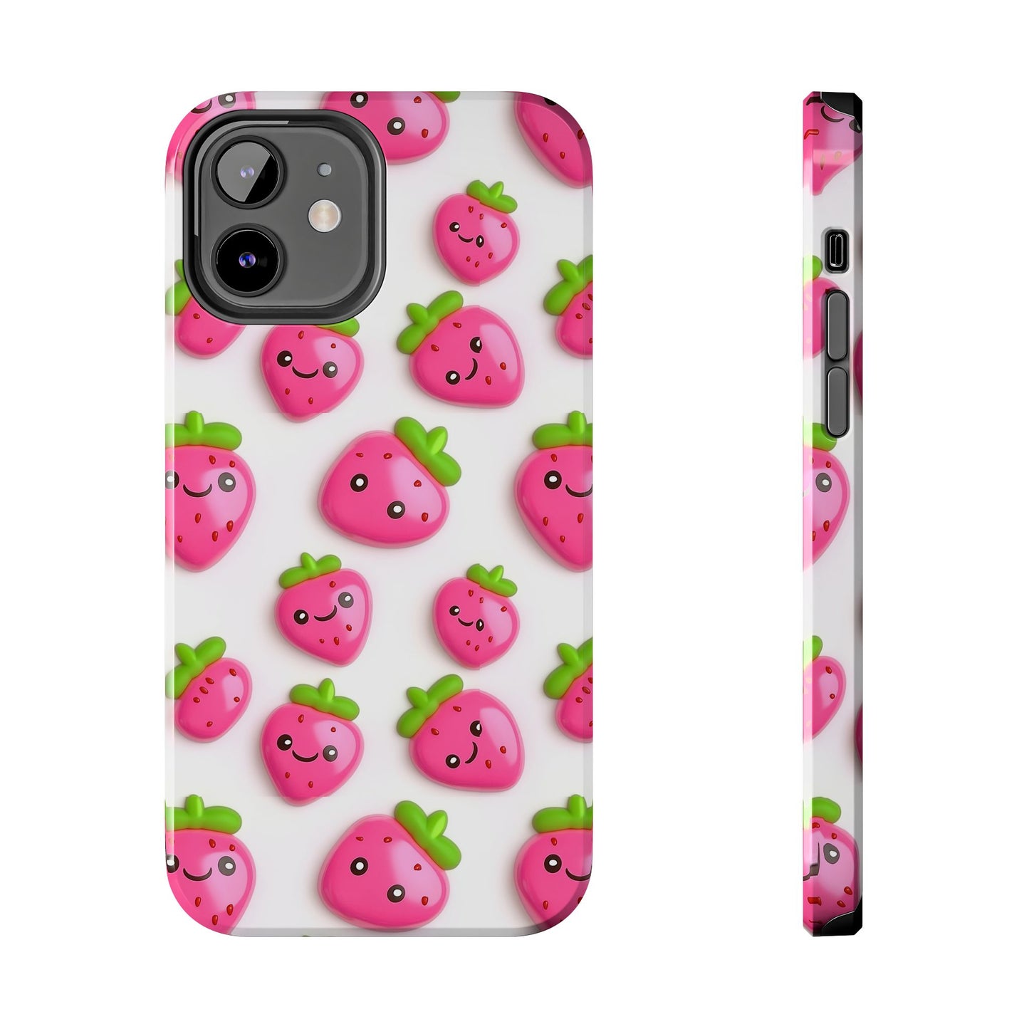 Quirky Chic | Smiling Strawberries Tough Phone Case