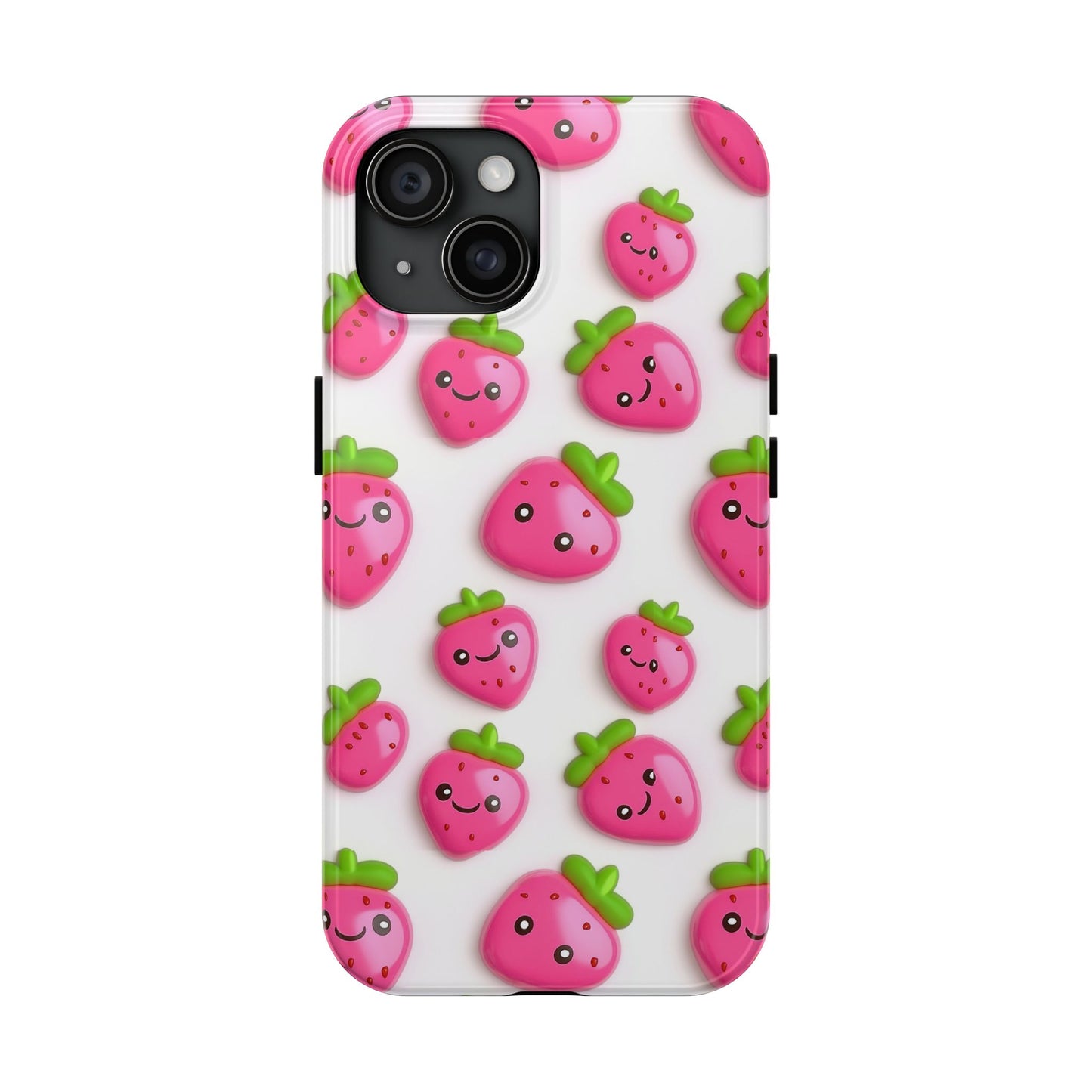 Quirky Chic | Smiling Strawberries Tough Phone Case