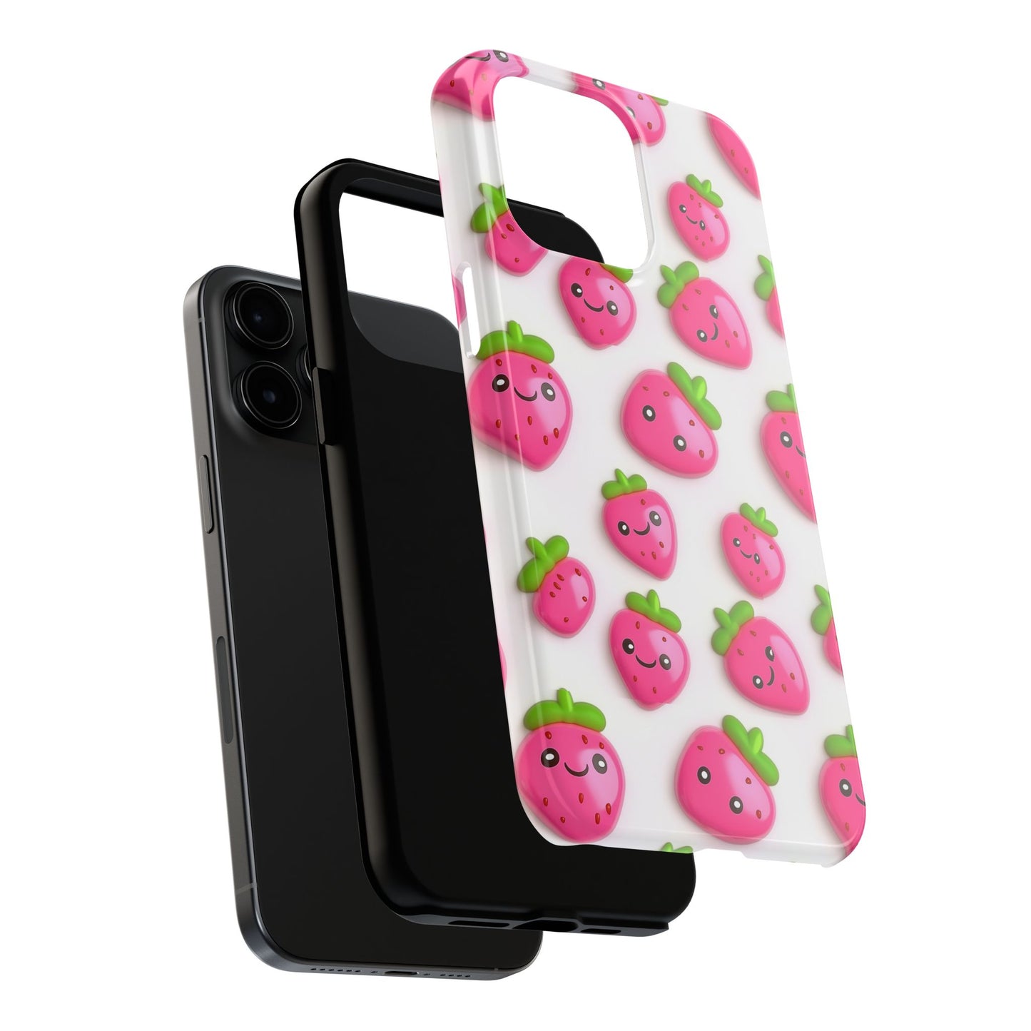 Quirky Chic | Smiling Strawberries Tough Phone Case