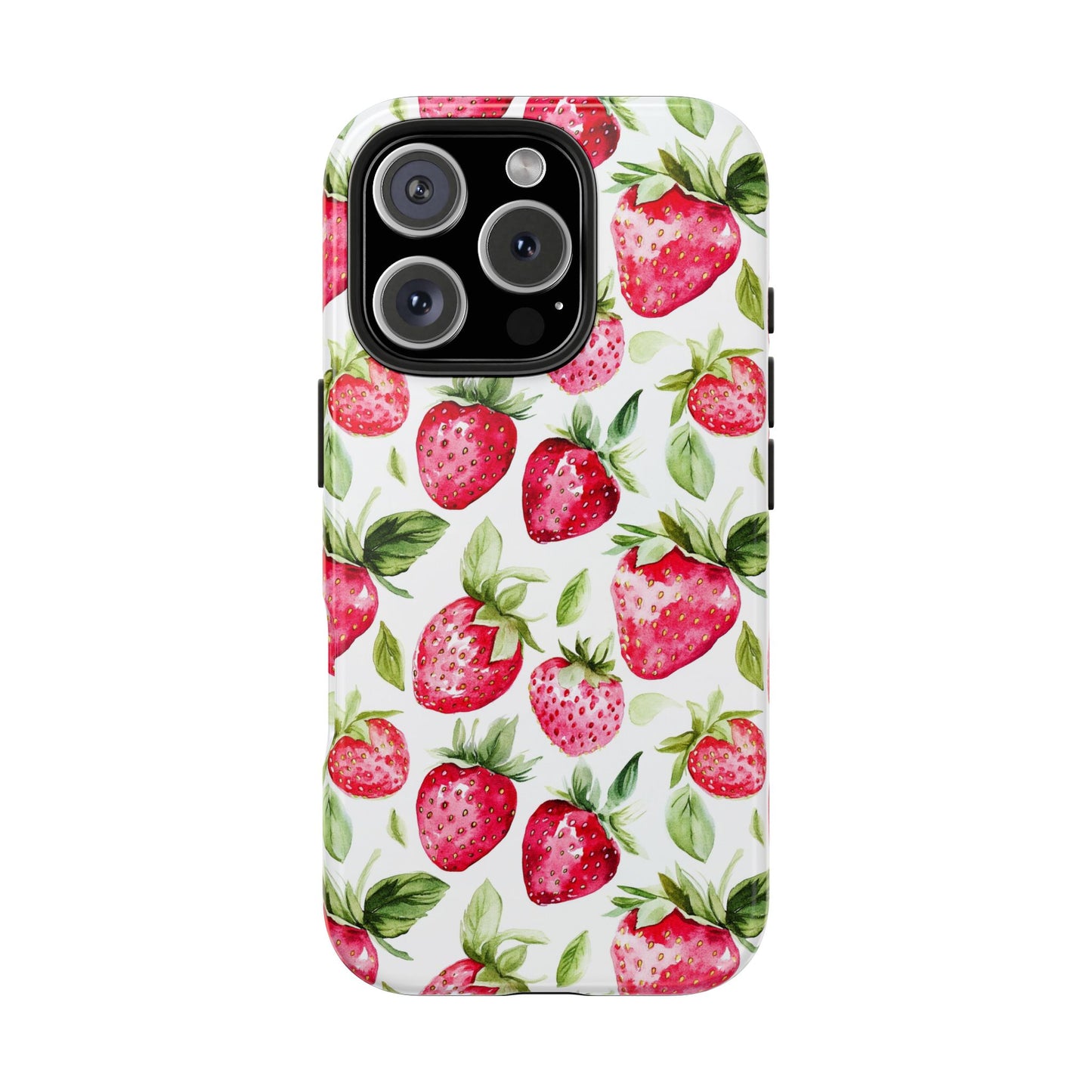 Nature Lover | Strawberry Watercolor Tough Phone Case