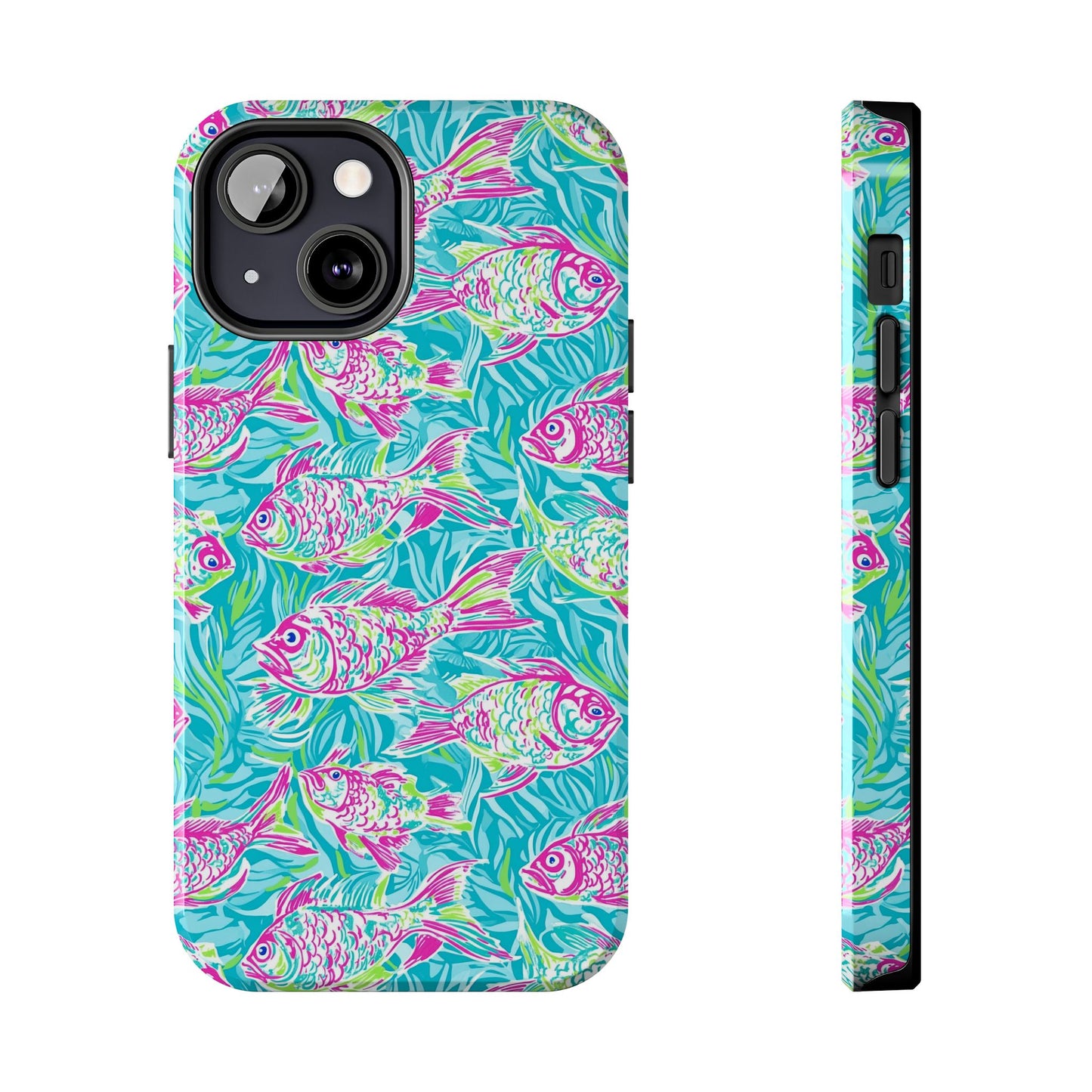 Under the Sea | Colorful Fish Design, Hot Pink Blue Green, Fishing Gifts, Ocean Lover, Marine Life Accessories, Protective Cover