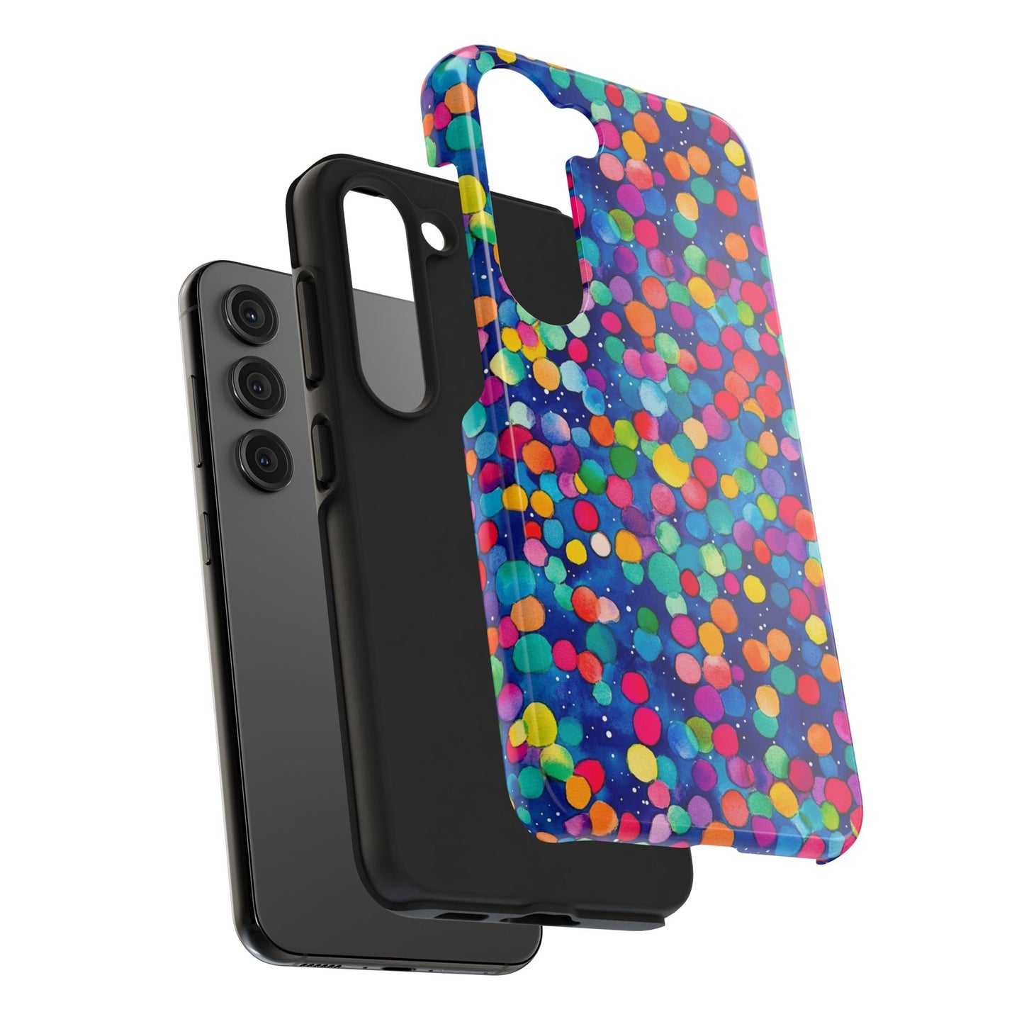 Trendy Spots | Colorful Blues Polka Dots Phone Case