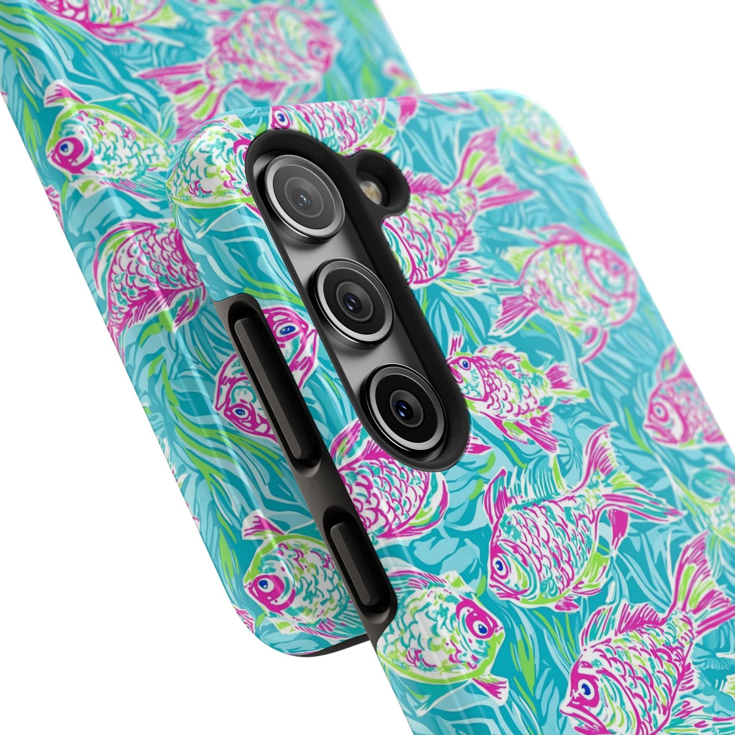 Under the Sea | Colorful Fish Design, Hot Pink Blue Green, Fishing Gifts, Ocean Lover, Marine Life Accessories, Protective Cover