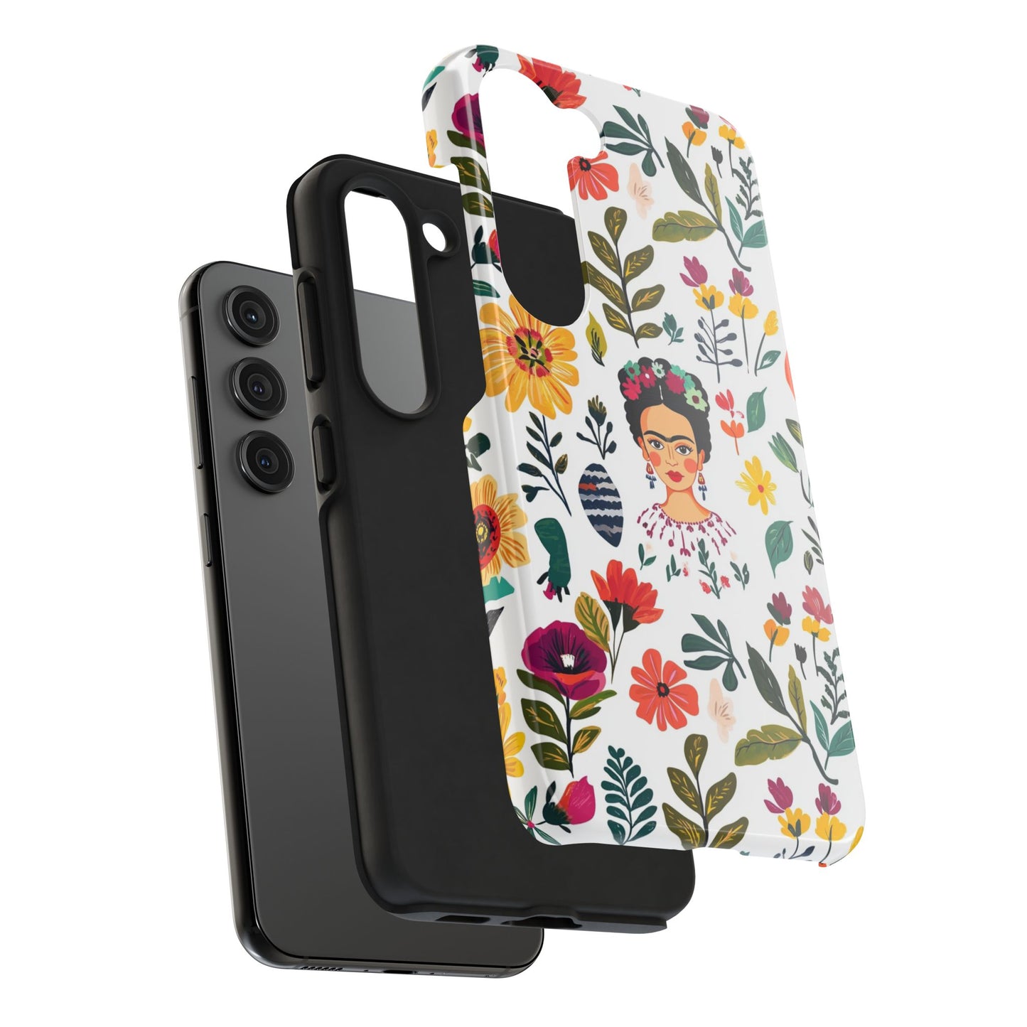 Frida Collection | Frida Kahlo Among Flowers, Colorful Mexican Inspired, Tough Phone Cases, Protective Cell Phone Cover, Hard Shell Phone