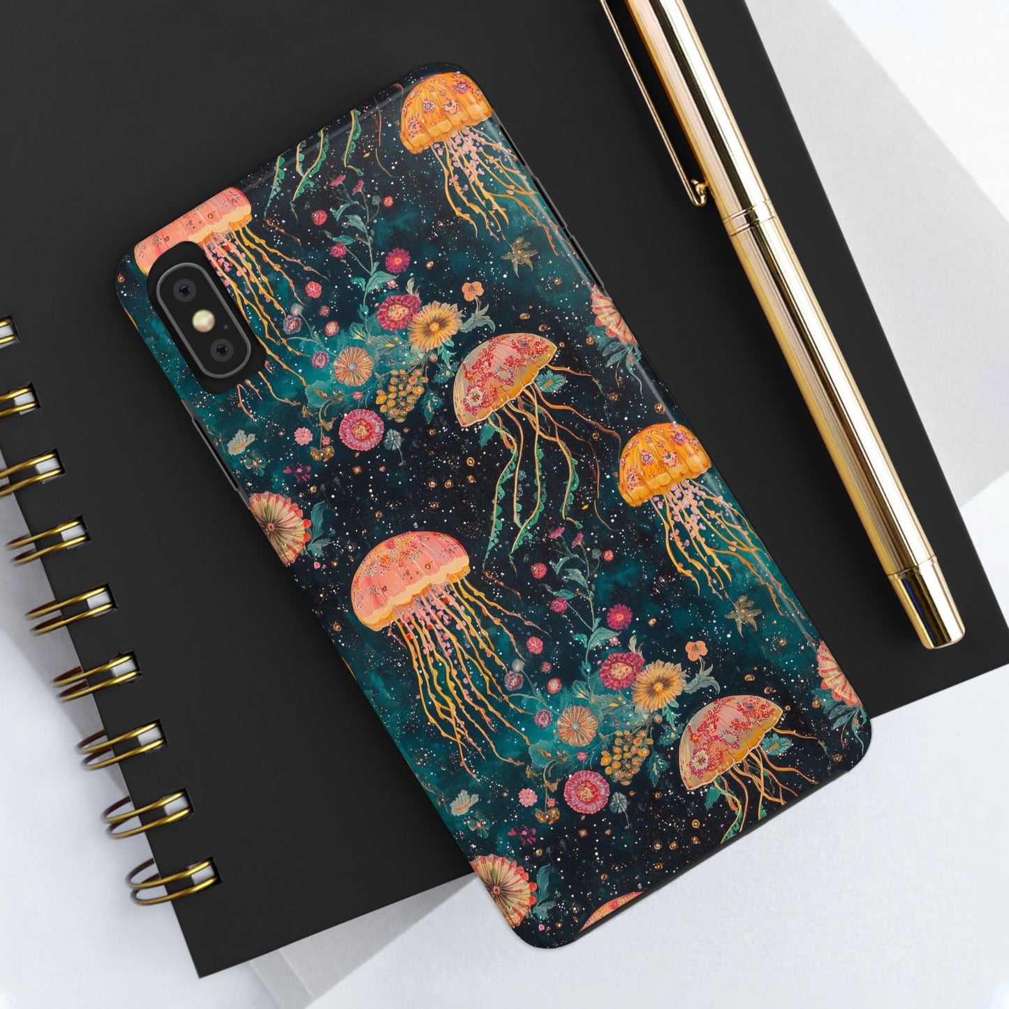 Under the Sea | Jellyfish Phone Cases, Floral Ocean Design, Sea Creature Protective Cover, Unique Tech Accessories, Underwater Theme Gifts, Tough Phone