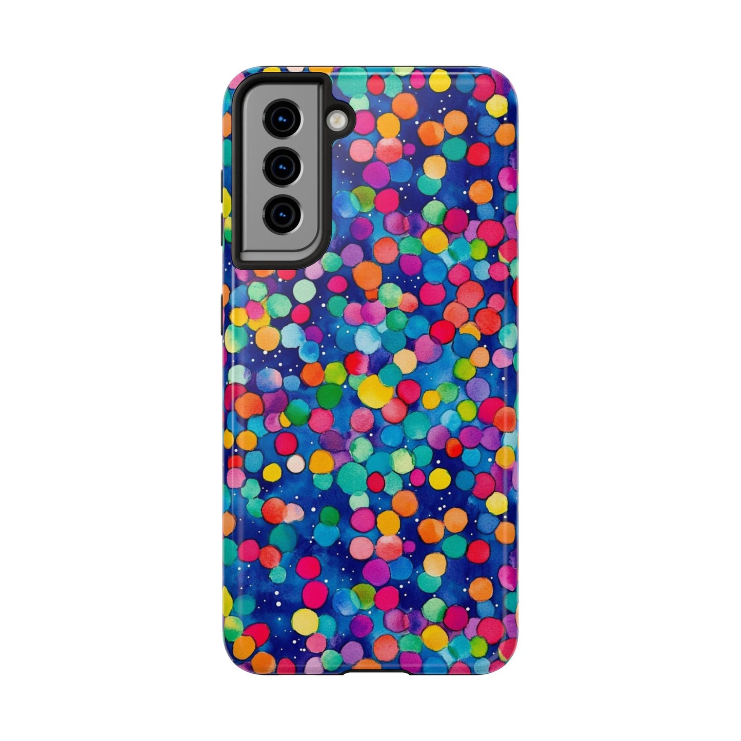 Trendy Spots | Colorful Blues Polka Dots Phone Case