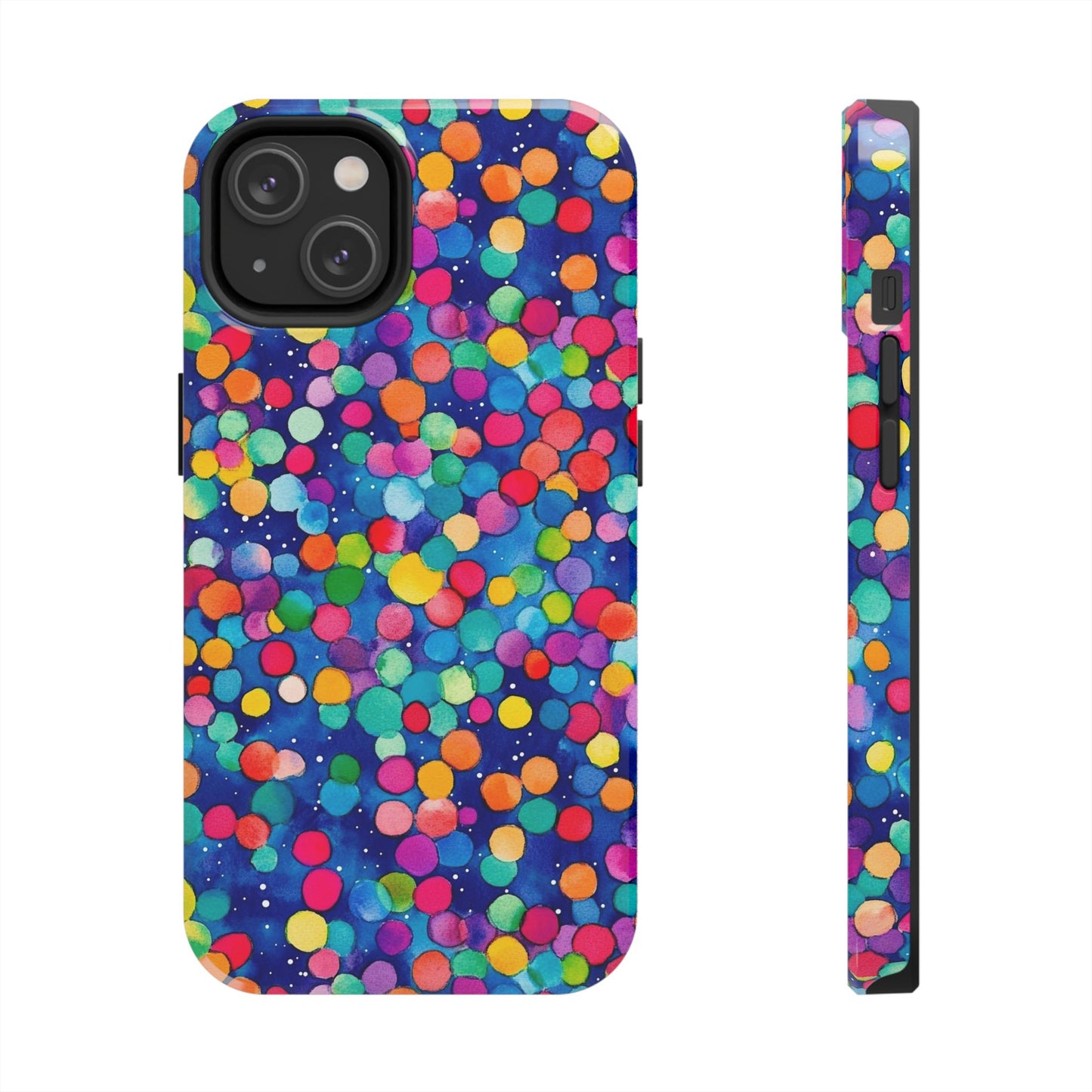 Trendy Spots | Colorful Blues Polka Dots Phone Case