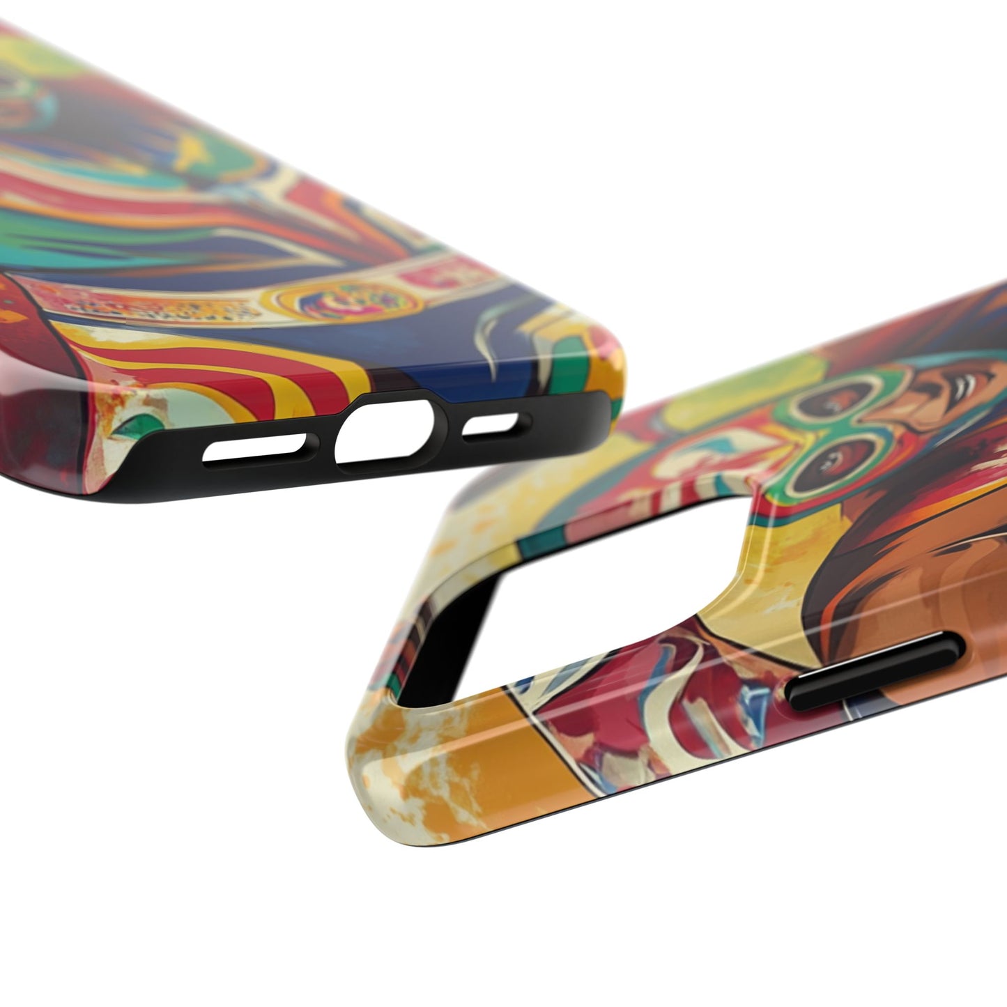 Colorful Lucha Libre Wrestler Tough Phone Case - Protective Phone Cover, Fun Wrestling Fan Gift, Vibrant Masked Wrestler Phone