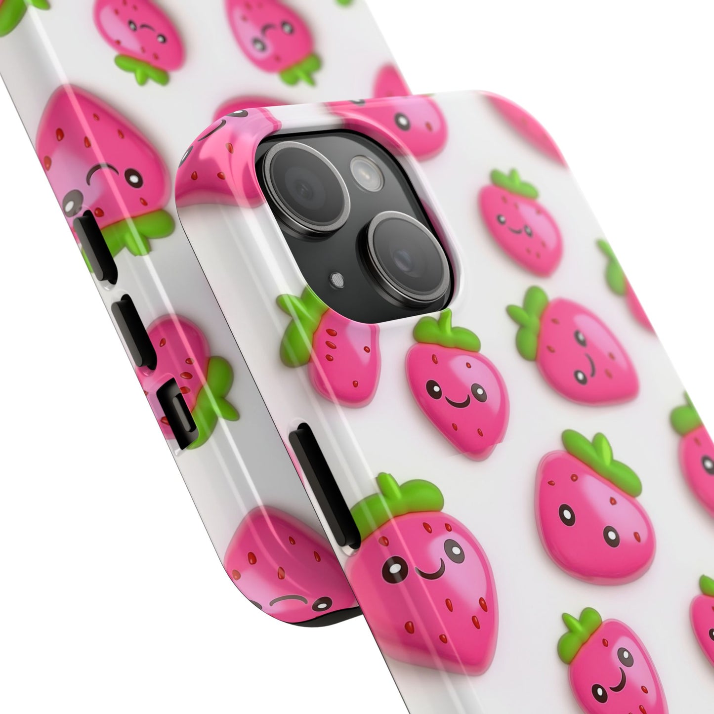 Quirky Chic | Smiling Strawberries Tough Phone Case