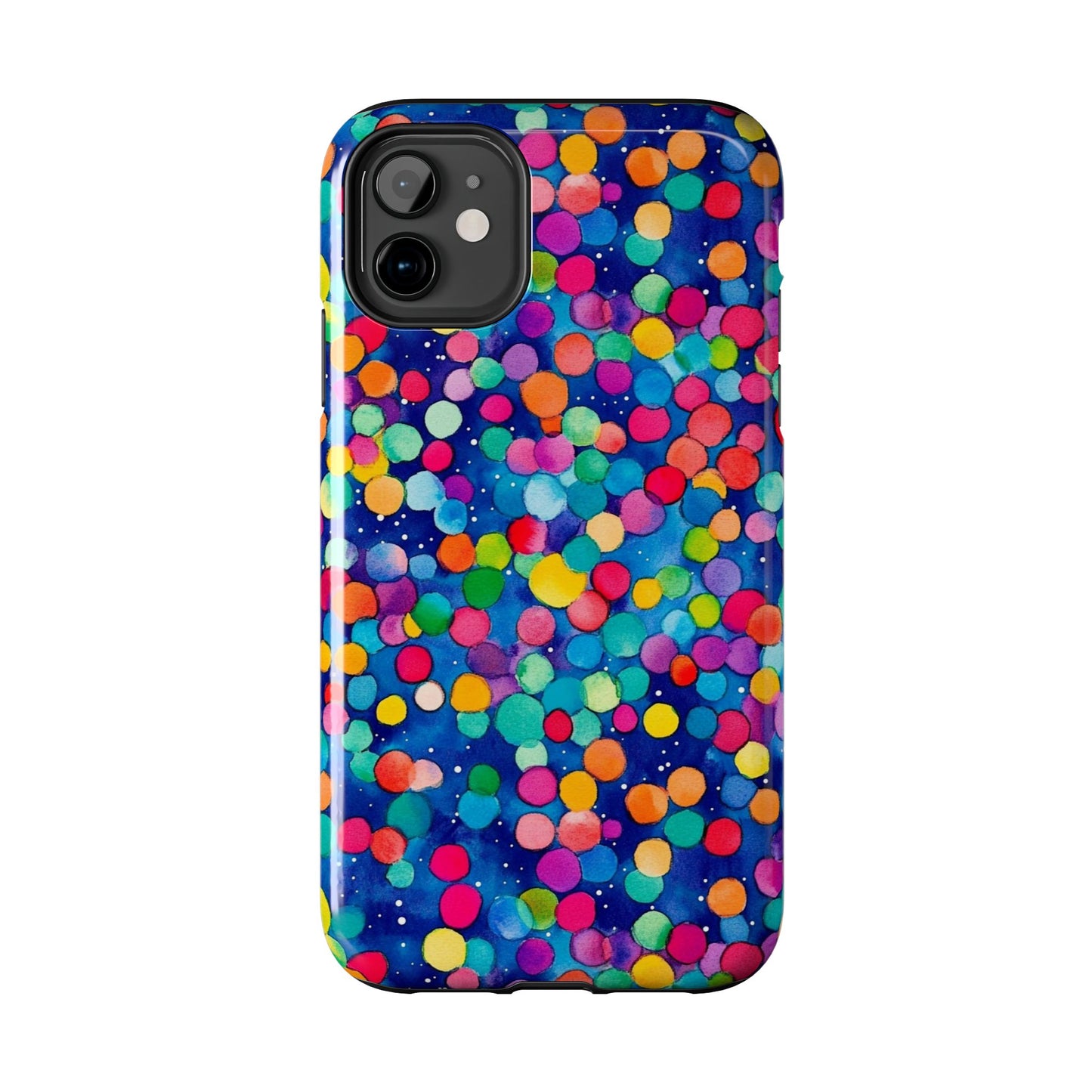 Trendy Spots | Colorful Blues Polka Dots Phone Case
