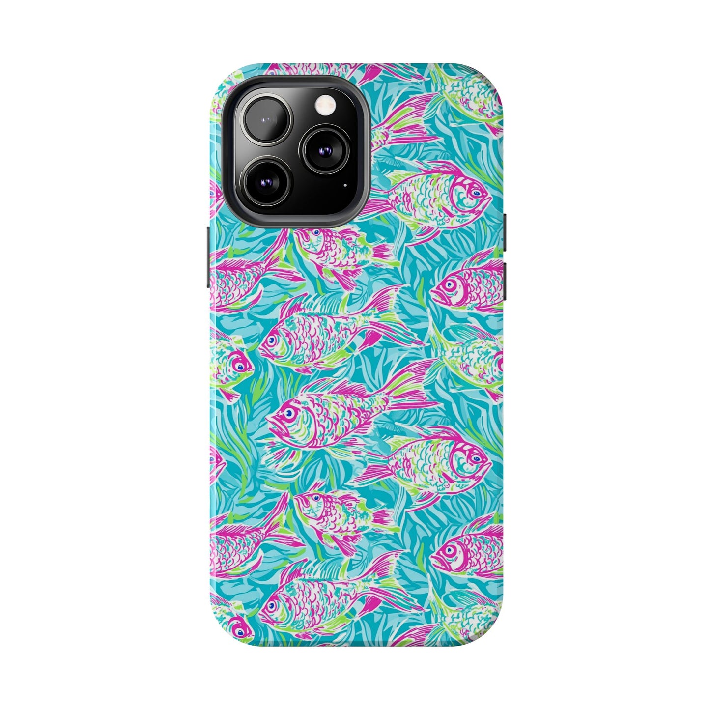 Under the Sea | Colorful Fish Design, Hot Pink Blue Green, Fishing Gifts, Ocean Lover, Marine Life Accessories, Protective Cover