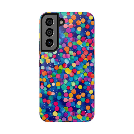 Trendy Spots | Colorful Blues Polka Dots Phone Case