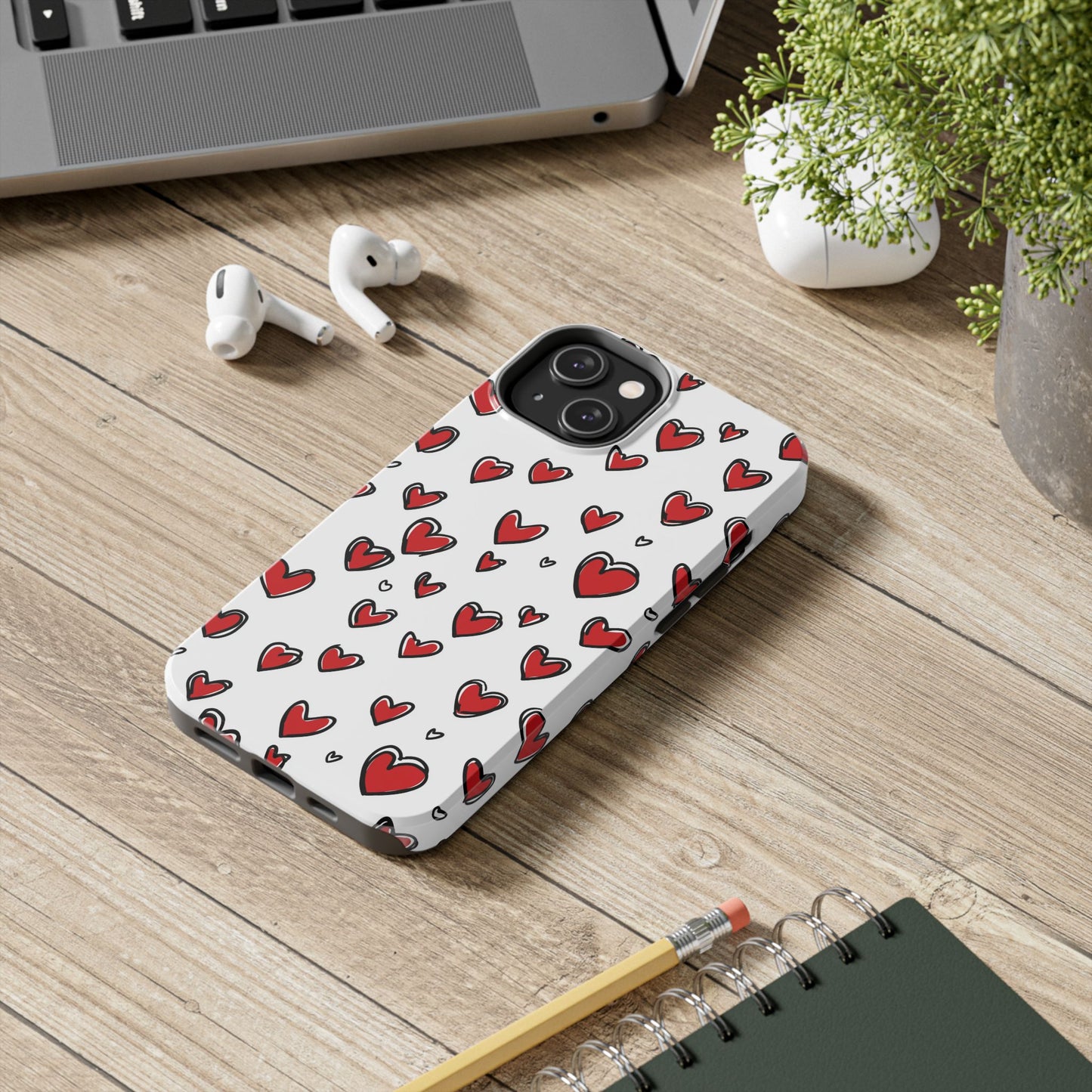 Love is in the Air | Red Hearts Tough Phone Case