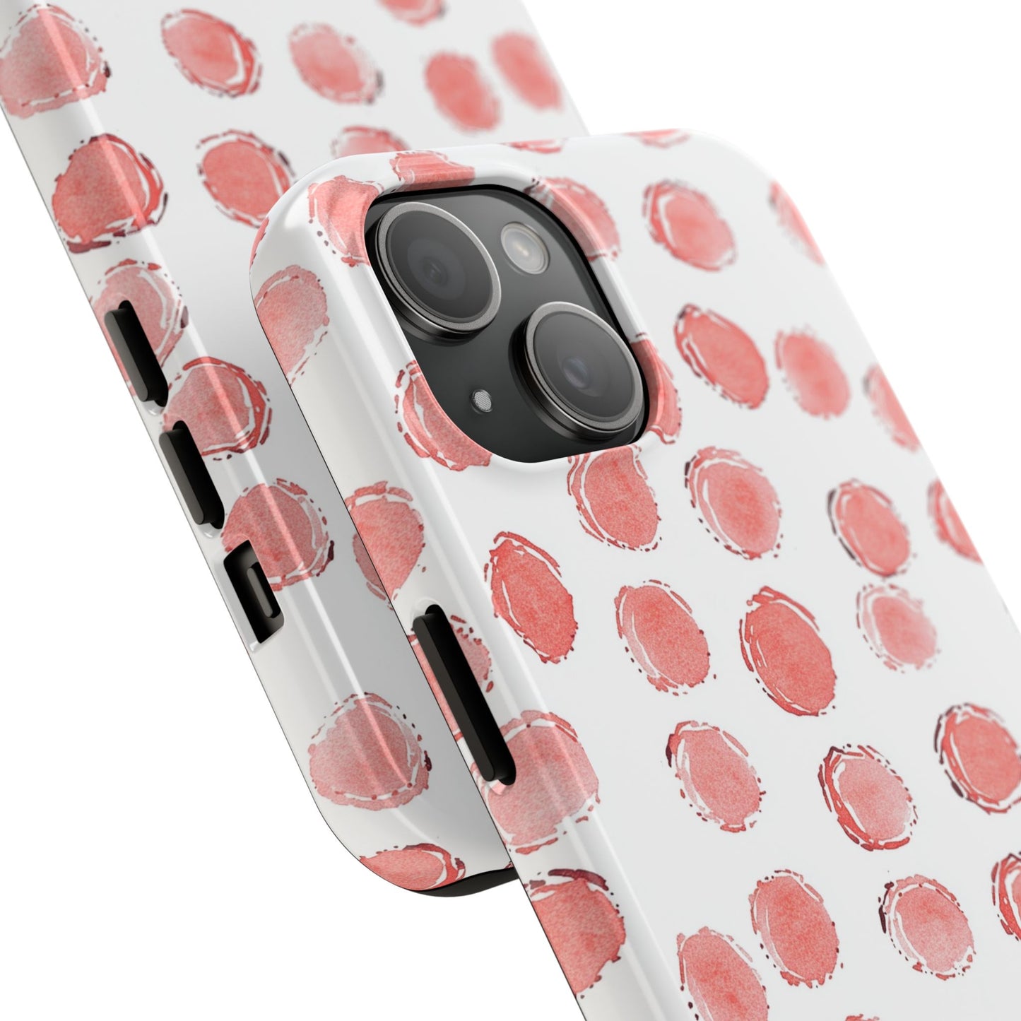 Trendy Spots | Pink Polka Dot Tough Phone Case