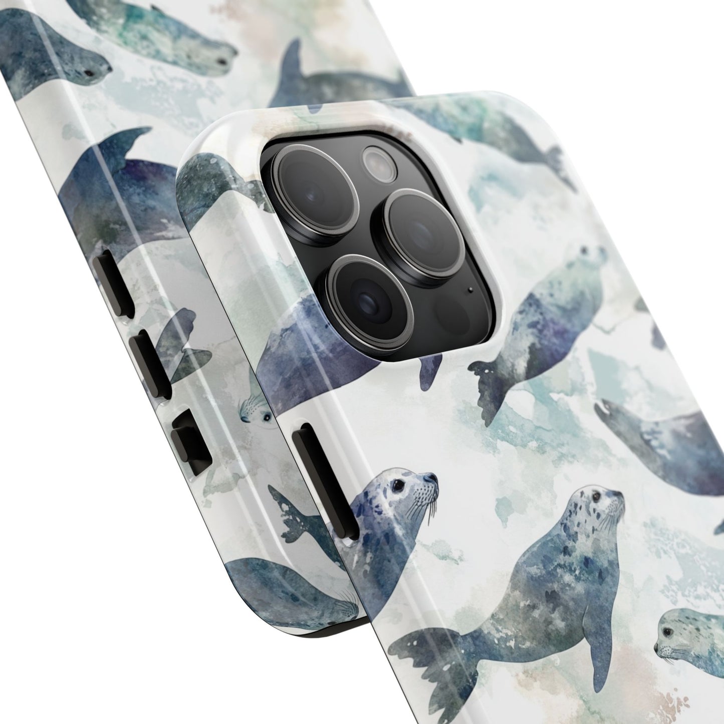 Animal Instinct | Watercolor Leopard Seals