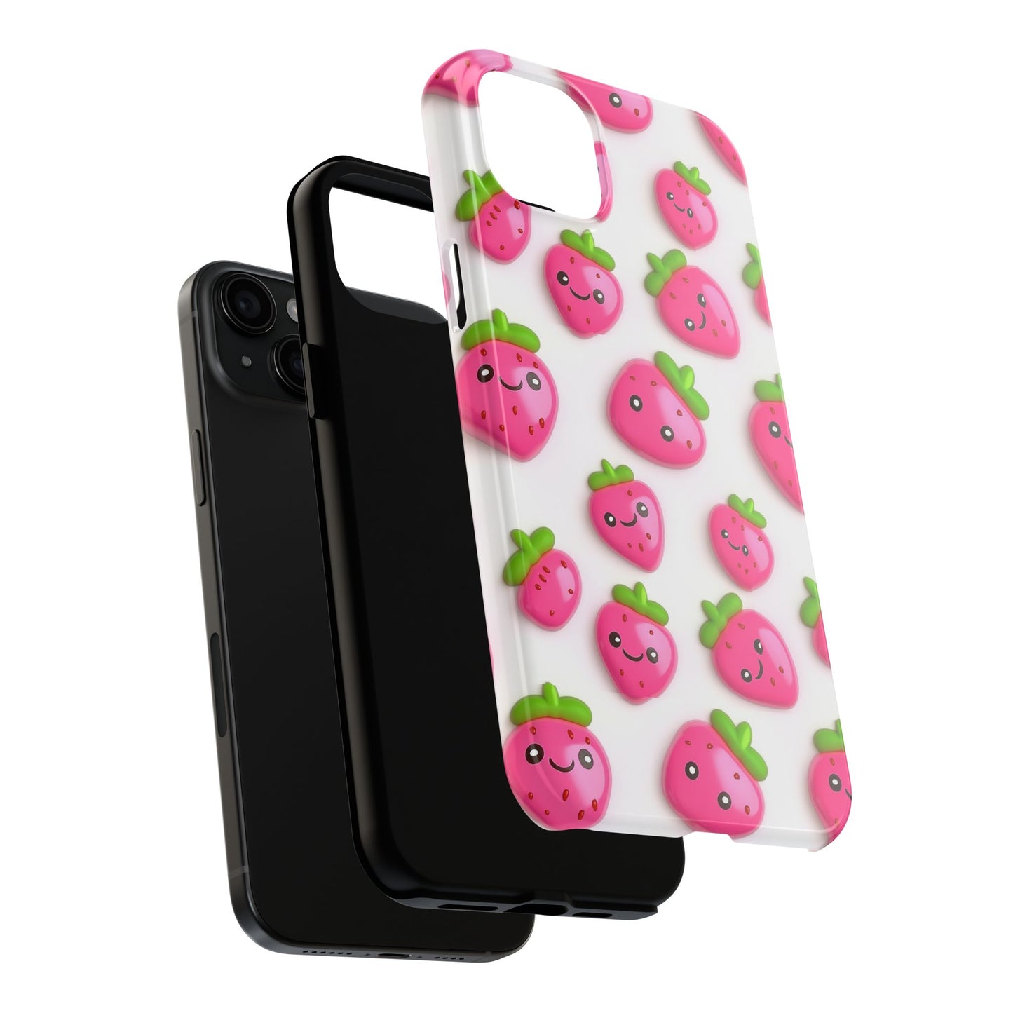 Quirky Chic | Smiling Strawberries Tough Phone Case