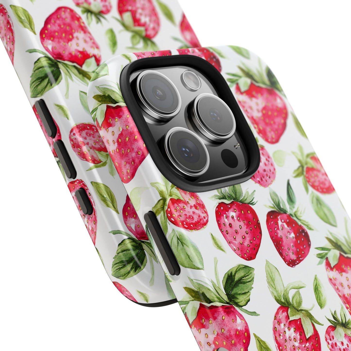 Nature Lover | Strawberry Watercolor Tough Phone Case