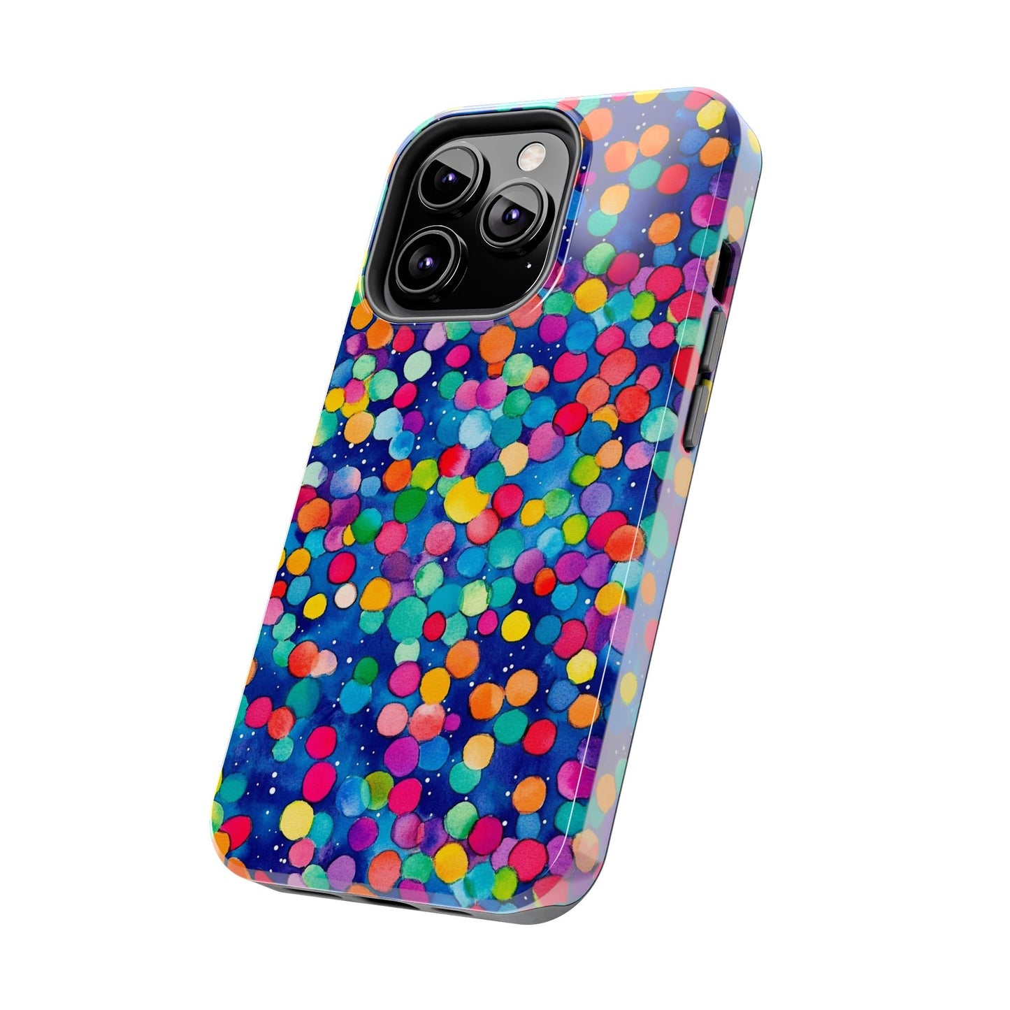 Trendy Spots | Colorful Blues Polka Dots Phone Case