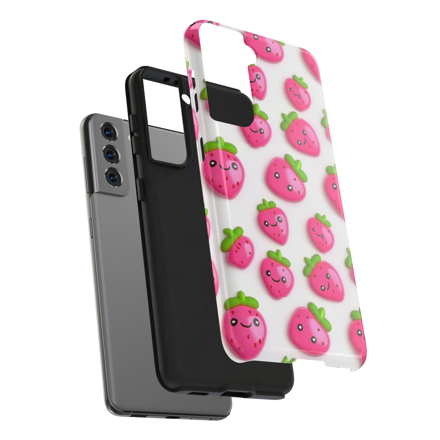 Quirky Chic | Smiling Strawberries Tough Phone Case