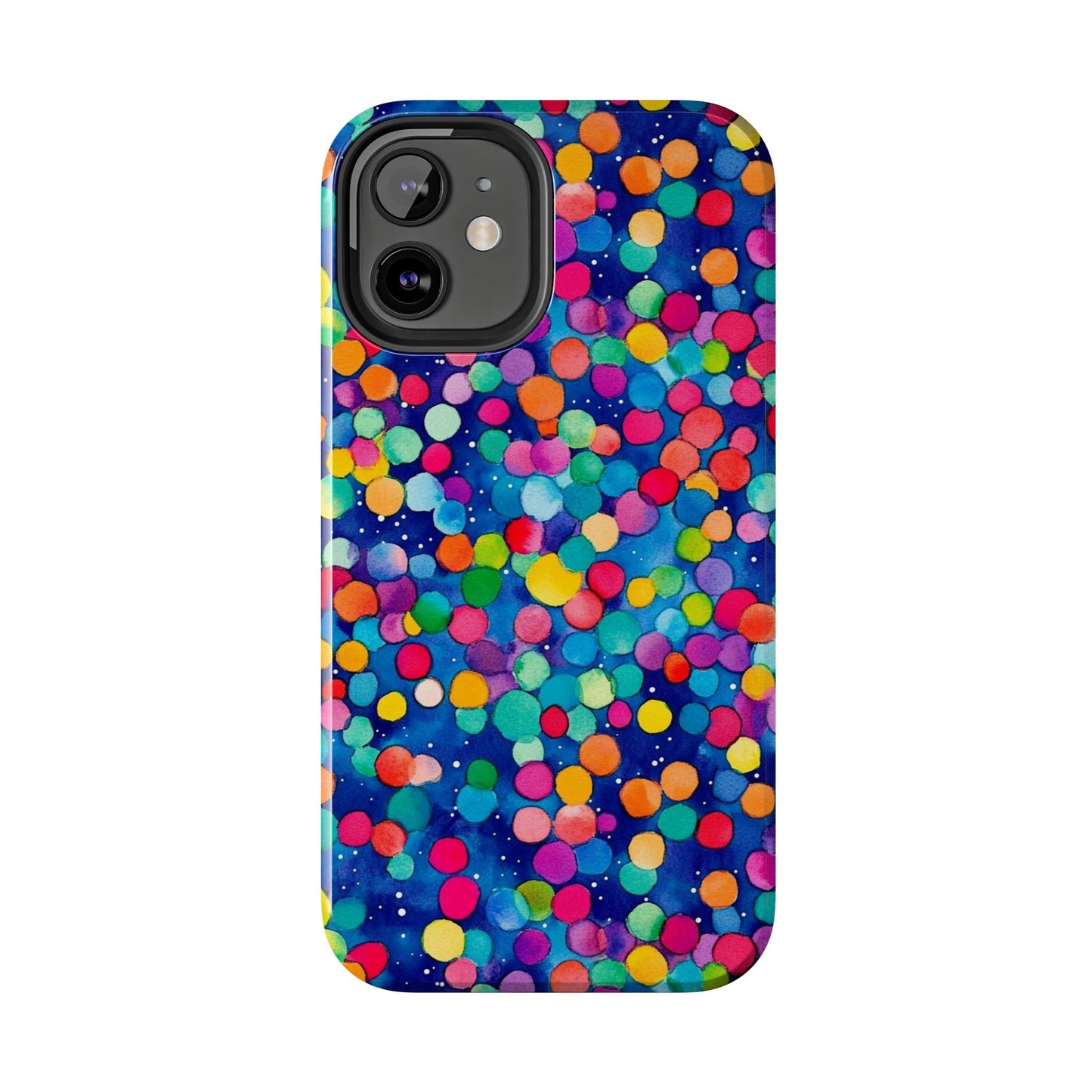 Trendy Spots | Colorful Blues Polka Dots Phone Case