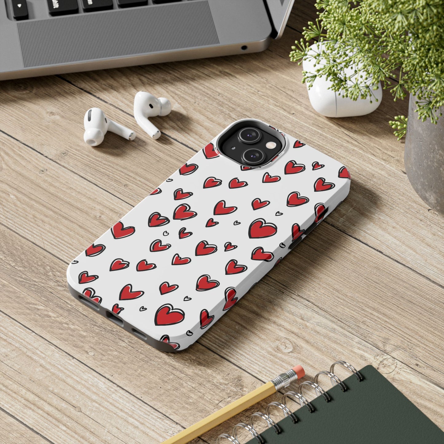 Love is in the Air | Red Hearts Tough Phone Case