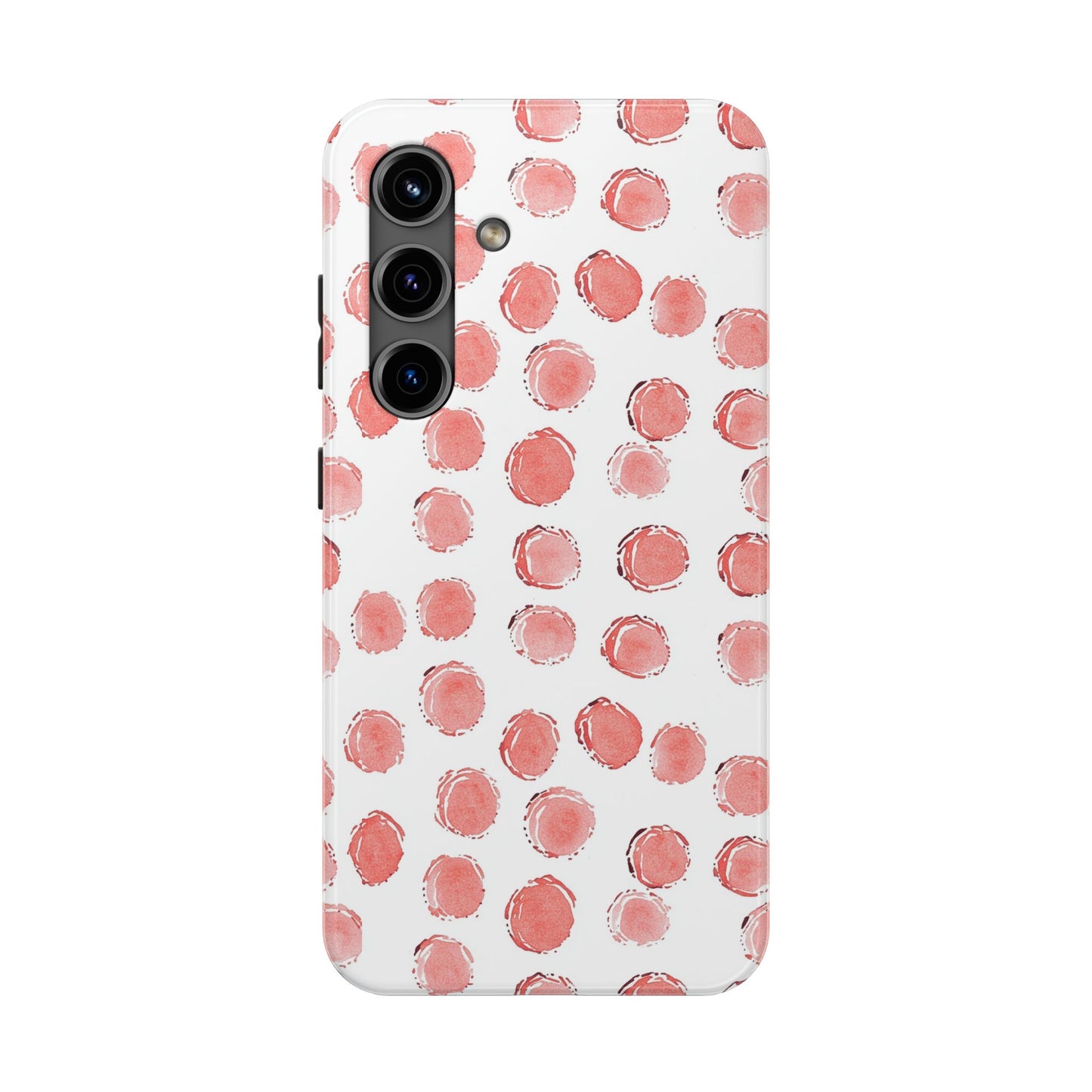 Trendy Spots | Pink Polka Dot Tough Phone Case
