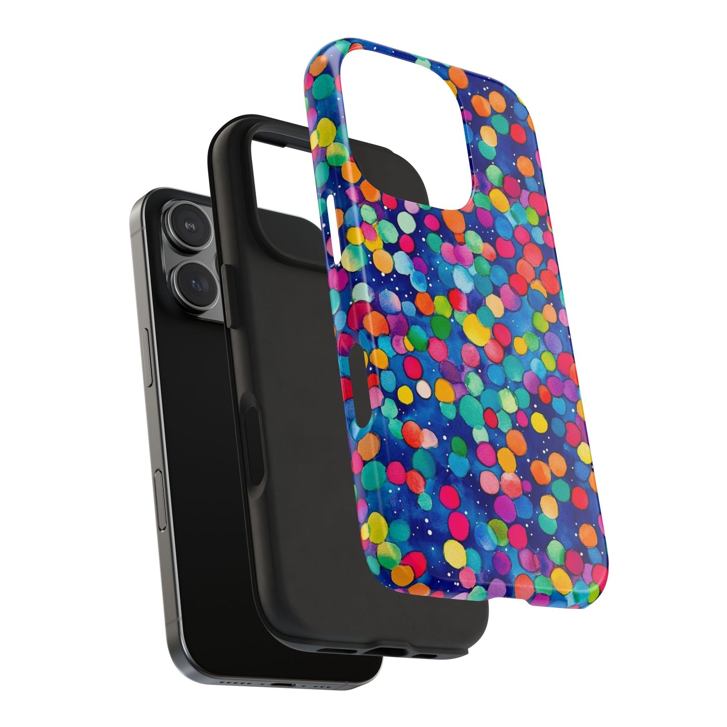 Trendy Spots | Colorful Blues Polka Dots Phone Case