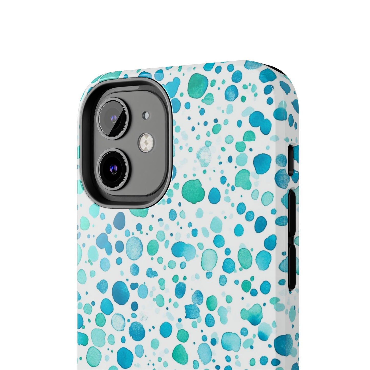 Trendy Spots | Aqua Watercolor Polka Dots Phone Case