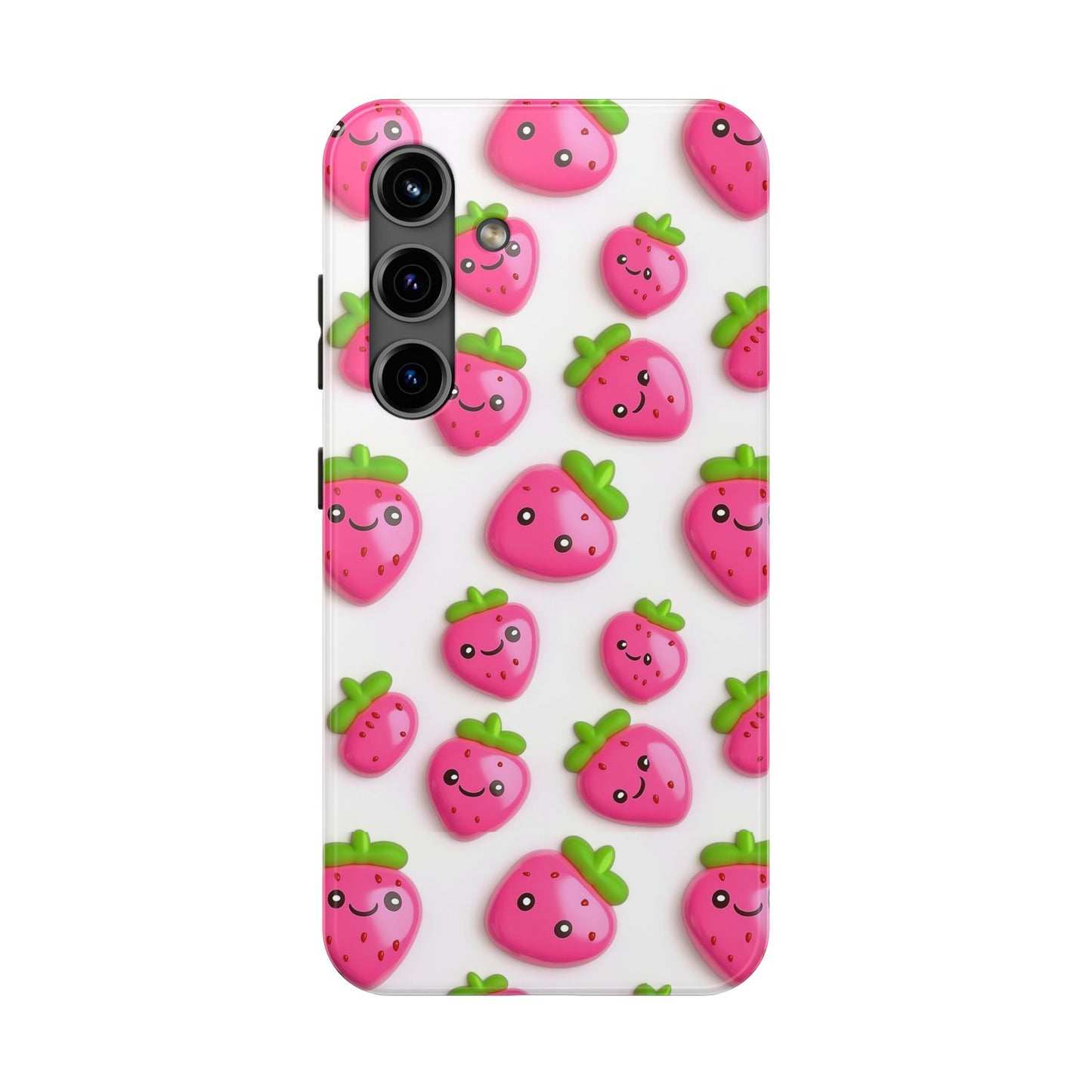 Quirky Chic | Smiling Strawberries Tough Phone Case
