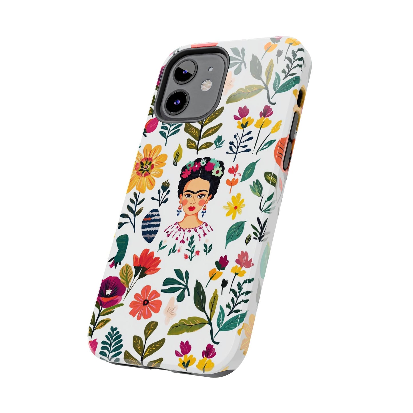 Frida Collection | Frida Kahlo Among Flowers, Colorful Mexican Inspired, Tough Phone Cases, Protective Cell Phone Cover, Hard Shell Phone