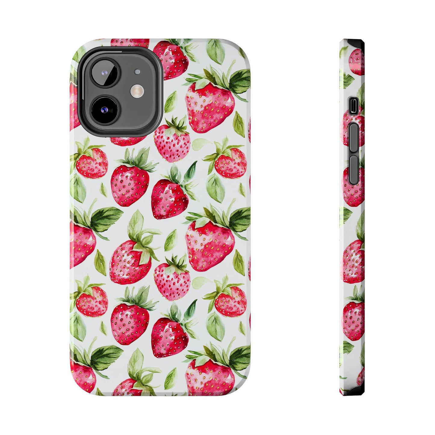 Nature Lover | Strawberry Watercolor Tough Phone Case