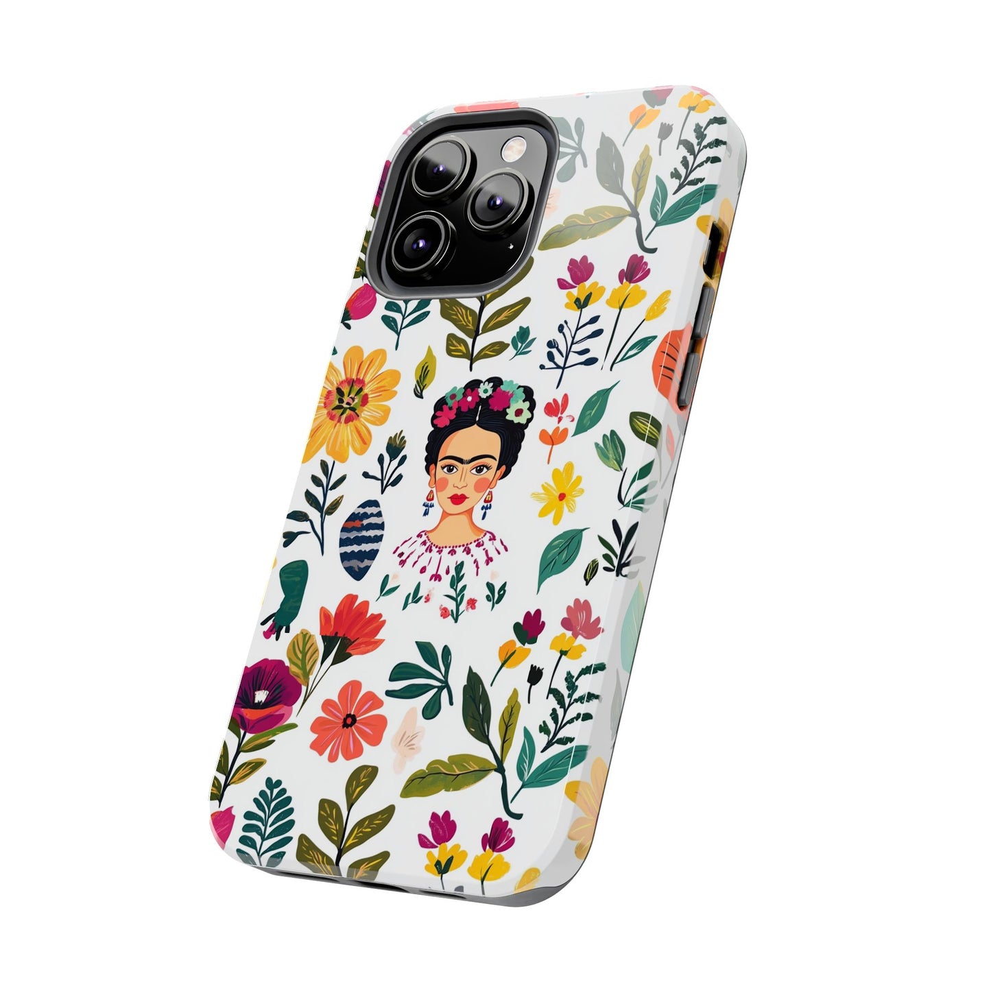 Frida Collection | Frida Kahlo Among Flowers, Colorful Mexican Inspired, Tough Phone Cases, Protective Cell Phone Cover, Hard Shell Phone