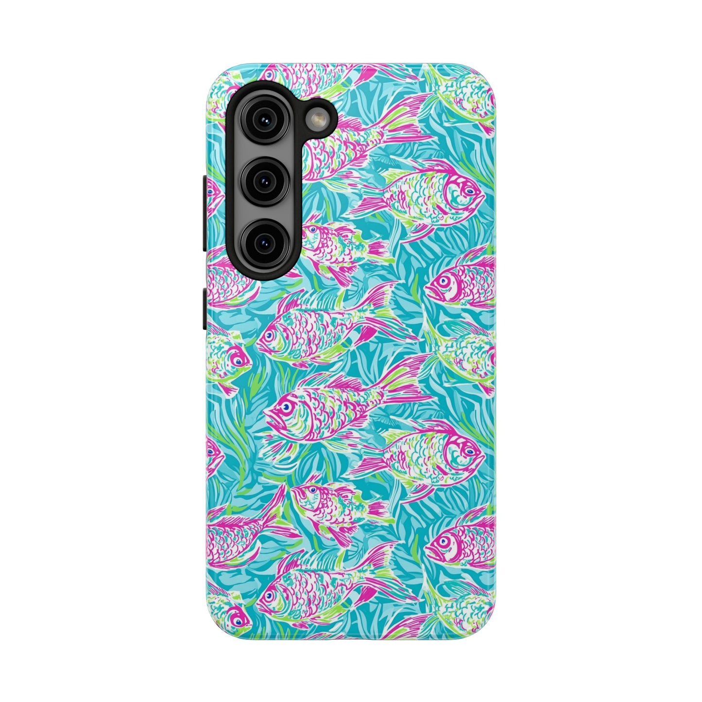 Under the Sea | Colorful Fish Design, Hot Pink Blue Green, Fishing Gifts, Ocean Lover, Marine Life Accessories, Protective Cover
