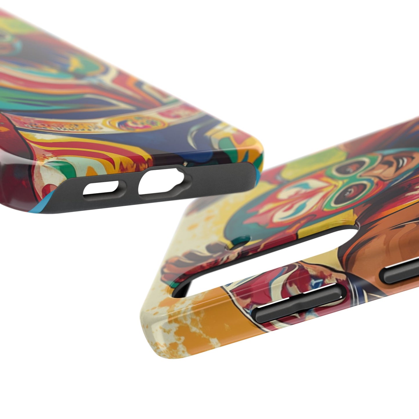 Colorful Lucha Libre Wrestler Tough Phone Case - Protective Phone Cover, Fun Wrestling Fan Gift, Vibrant Masked Wrestler Phone