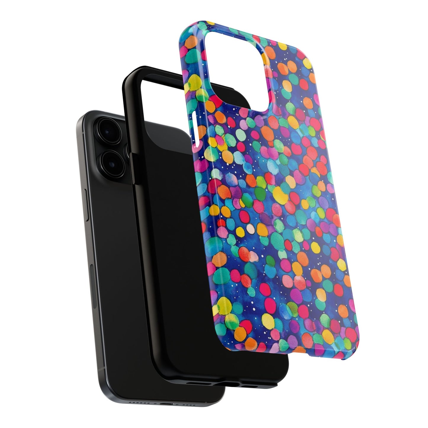 Trendy Spots | Colorful Blues Polka Dots Phone Case