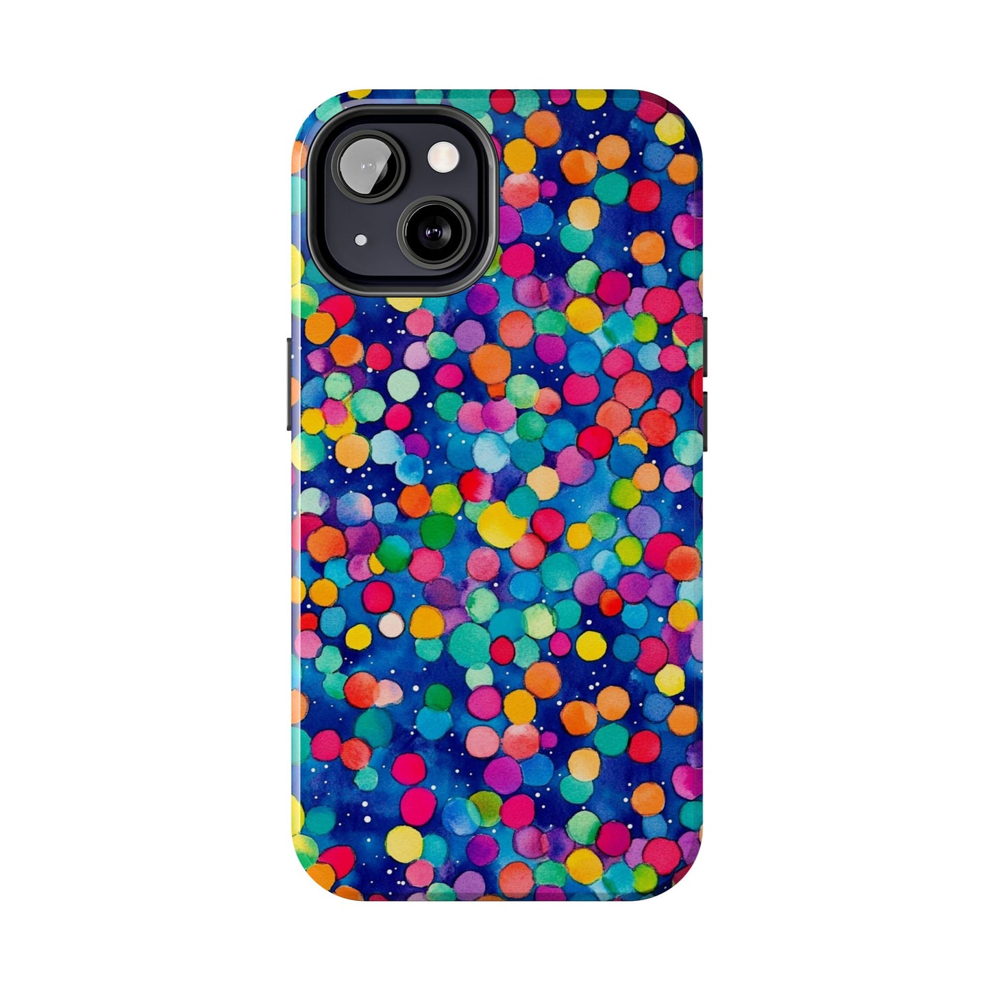 Trendy Spots | Colorful Blues Polka Dots Phone Case