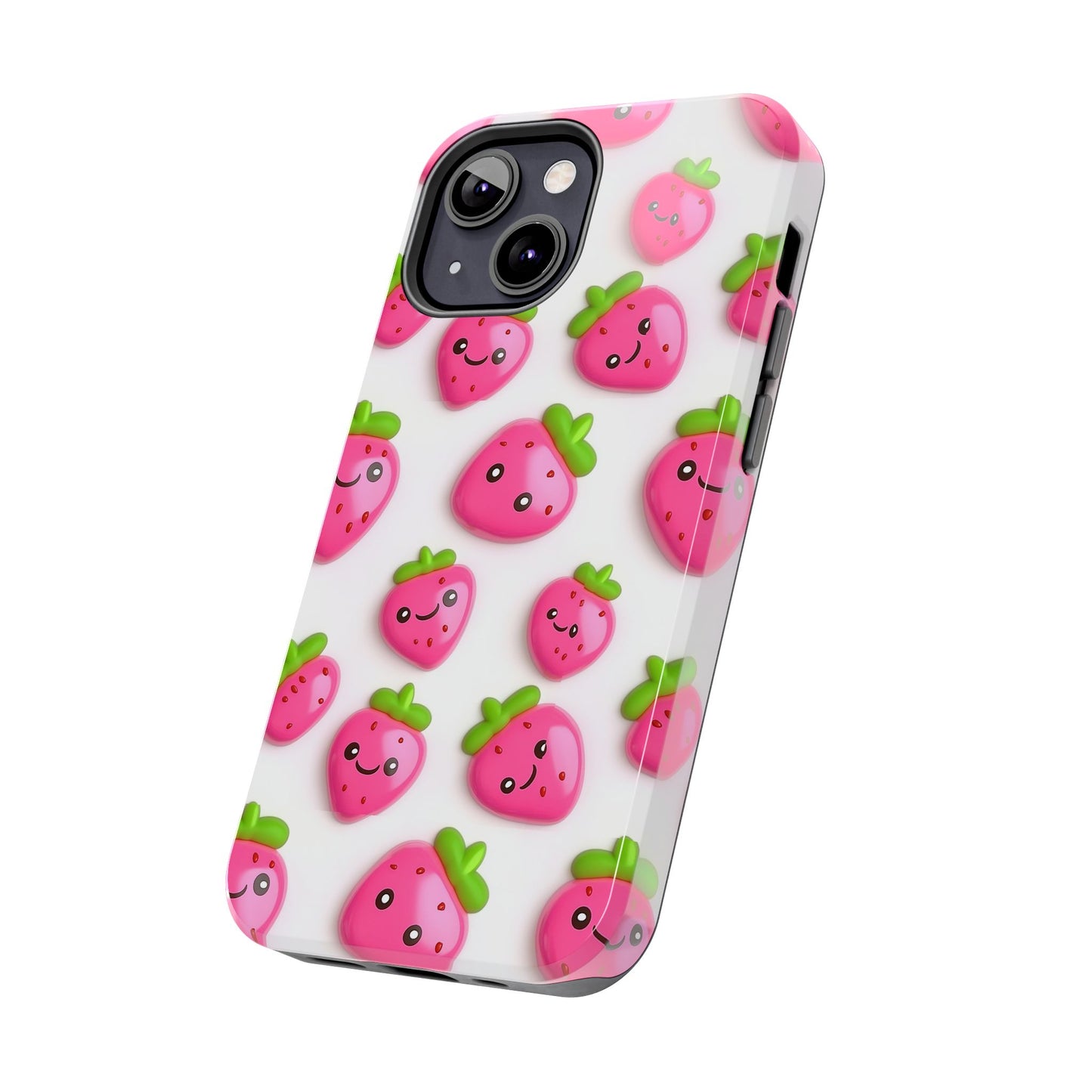 Quirky Chic | Smiling Strawberries Tough Phone Case