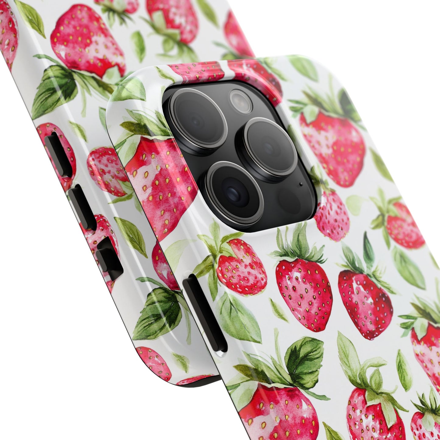 Nature Lover | Strawberry Watercolor Tough Phone Case