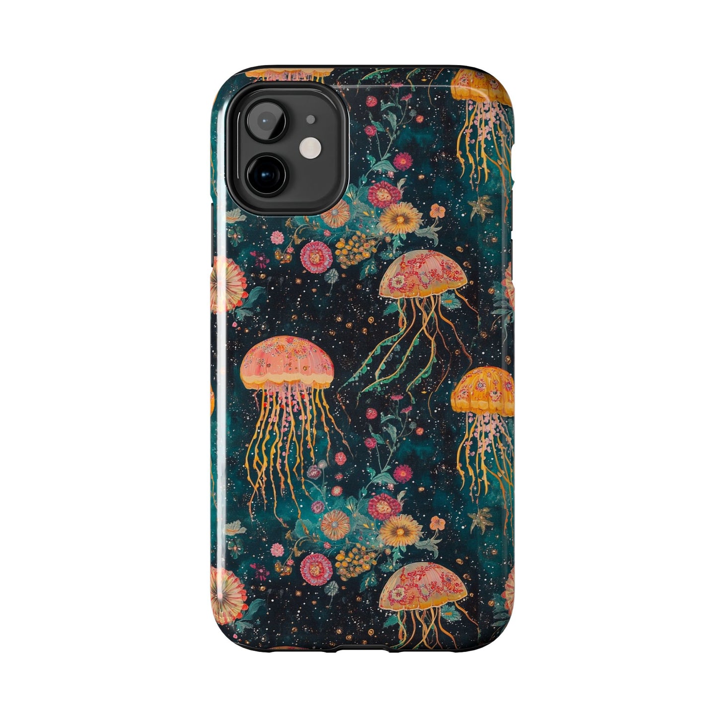 Under the Sea | Jellyfish Phone Cases, Floral Ocean Design, Sea Creature Protective Cover, Unique Tech Accessories, Underwater Theme Gifts, Tough Phone